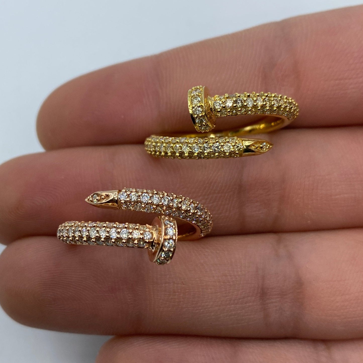 10K Nail Diamond Ring