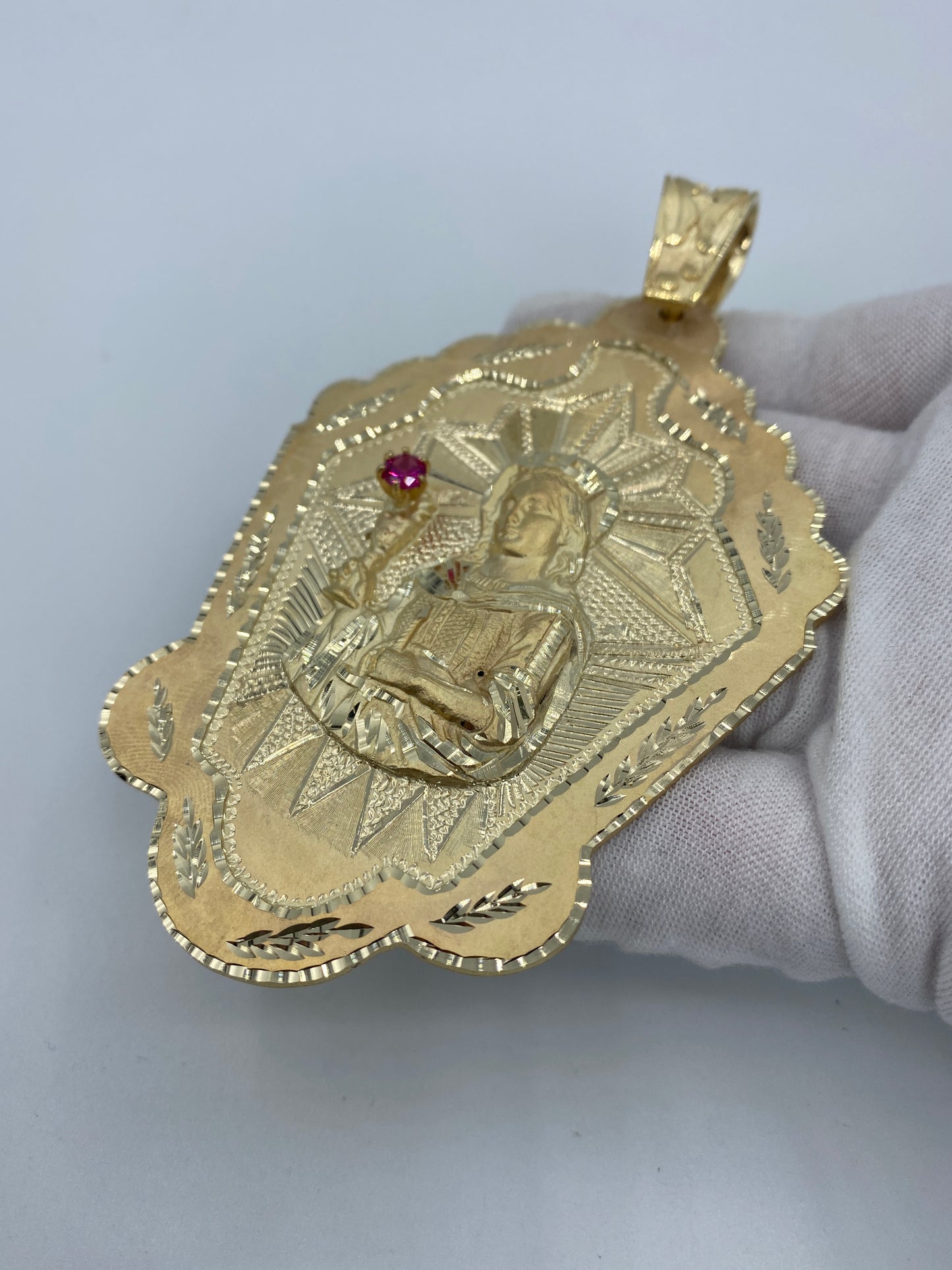 10K Saint Barbara Pendant - 4.75"