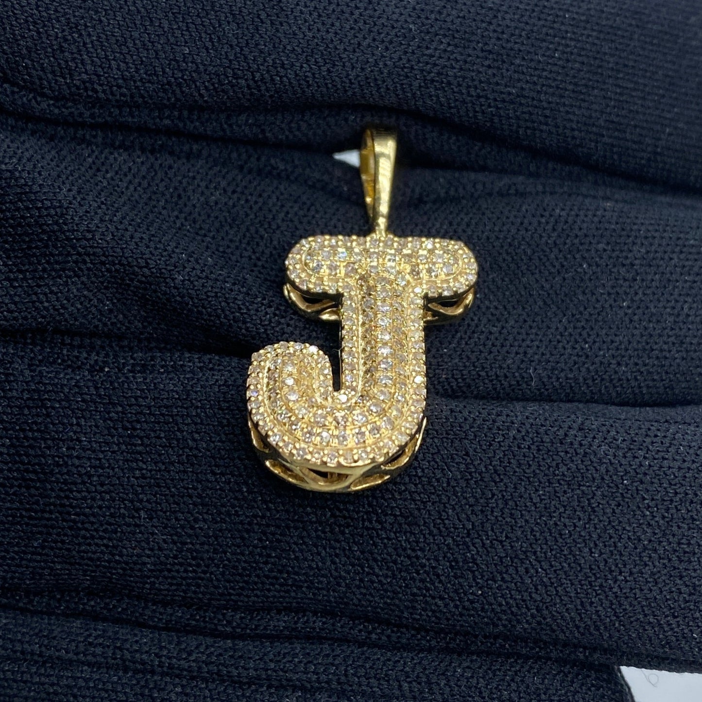 Initial J Bubble Pendant
