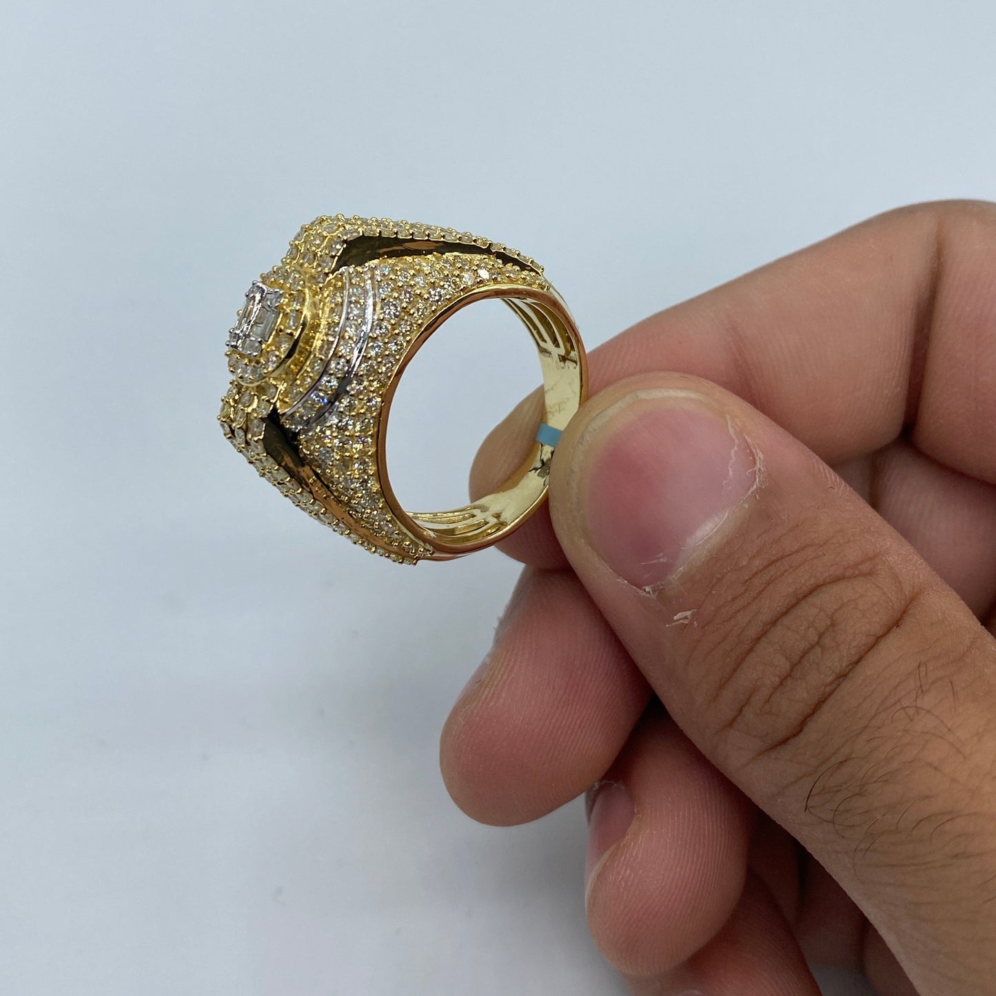 14K Diamond Baguette Castle Ring