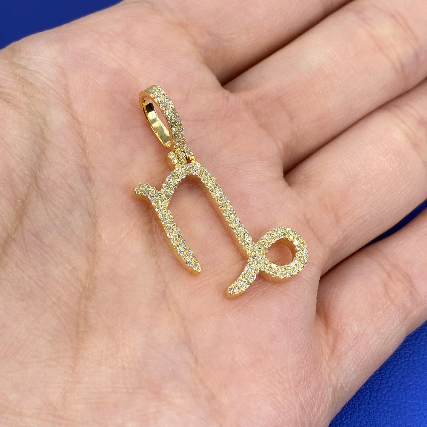 10K Capricorn Sign Diamond Pendant