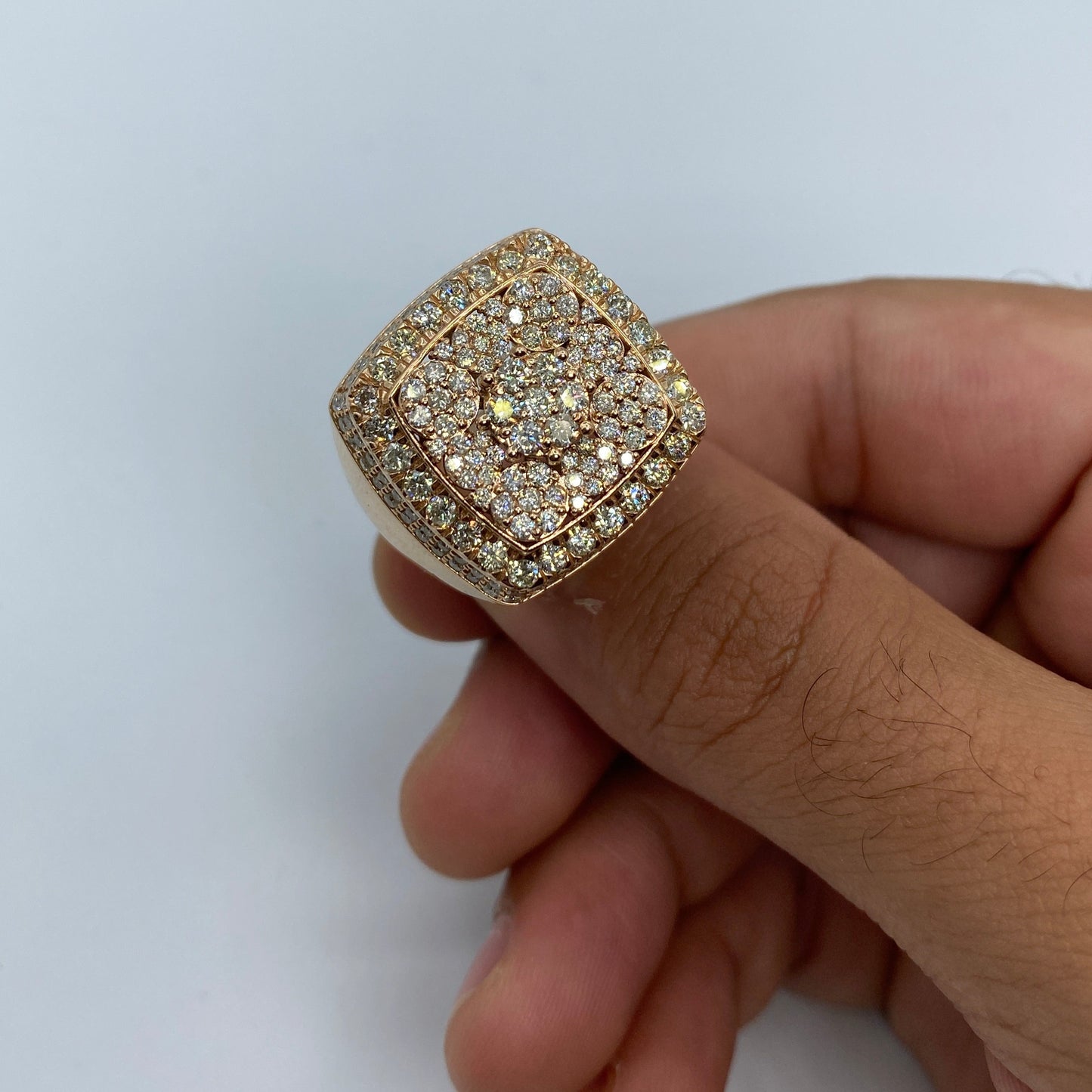 14K Rose Jumbo Diamond Ring