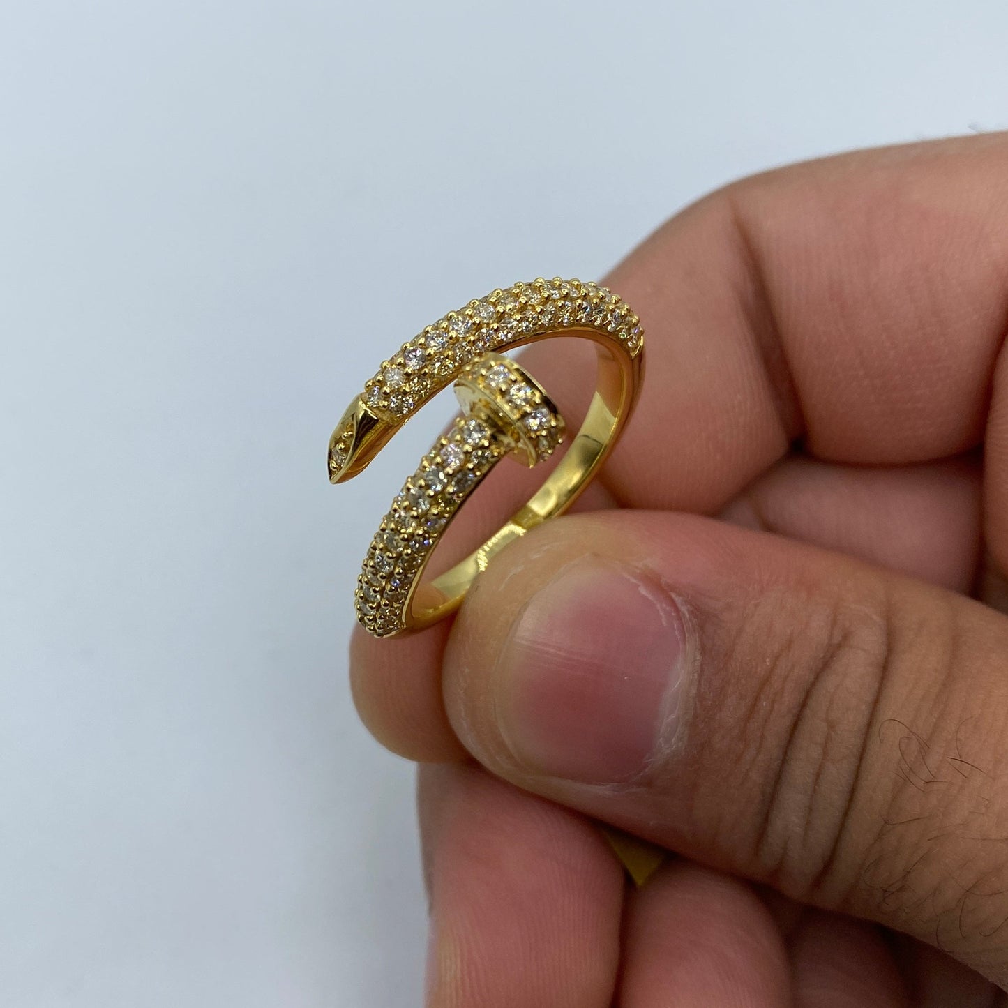 10K Nail Diamond Ring