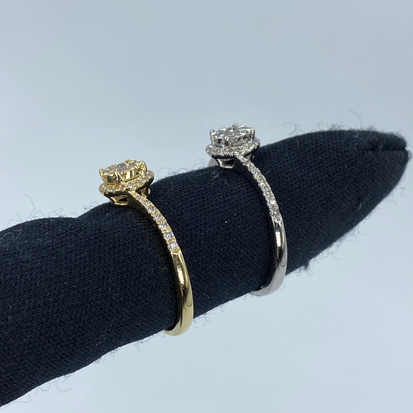 14K Circle Thin Band Engagement Ring