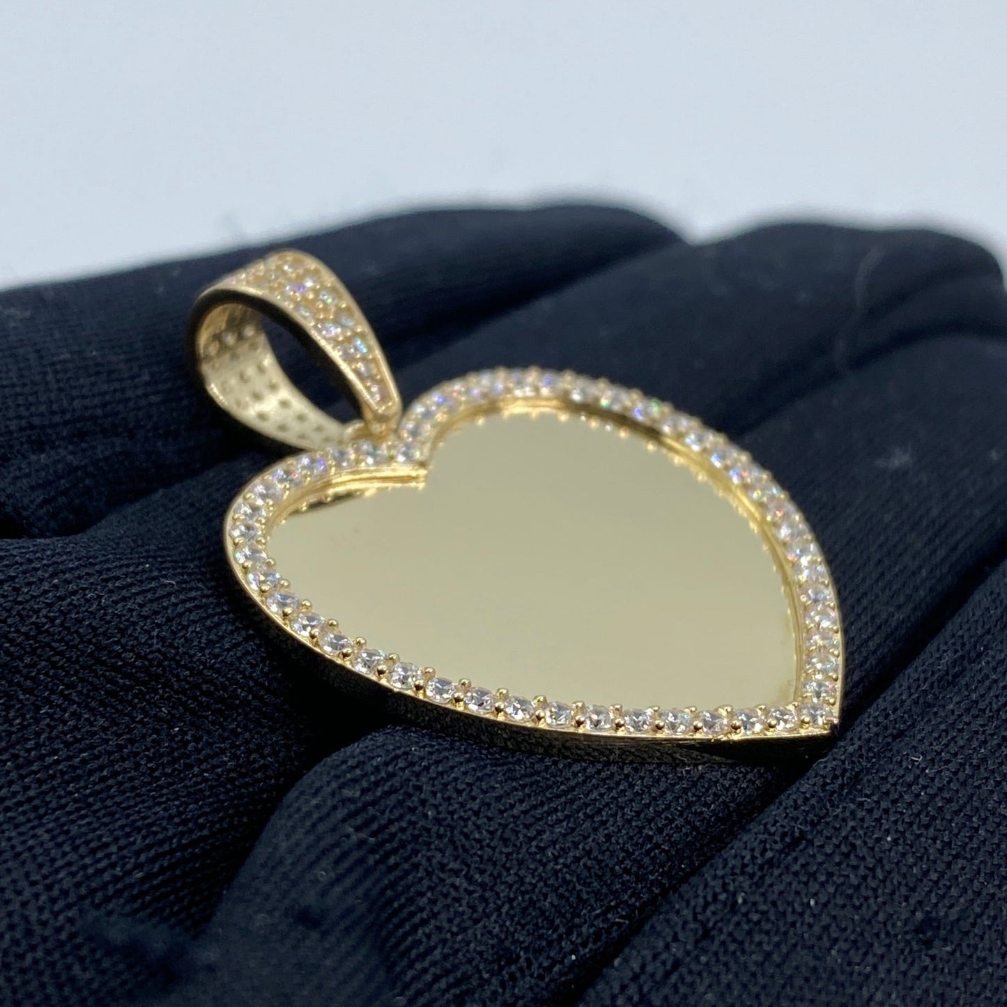 14K Heart Picture Photo Pendant