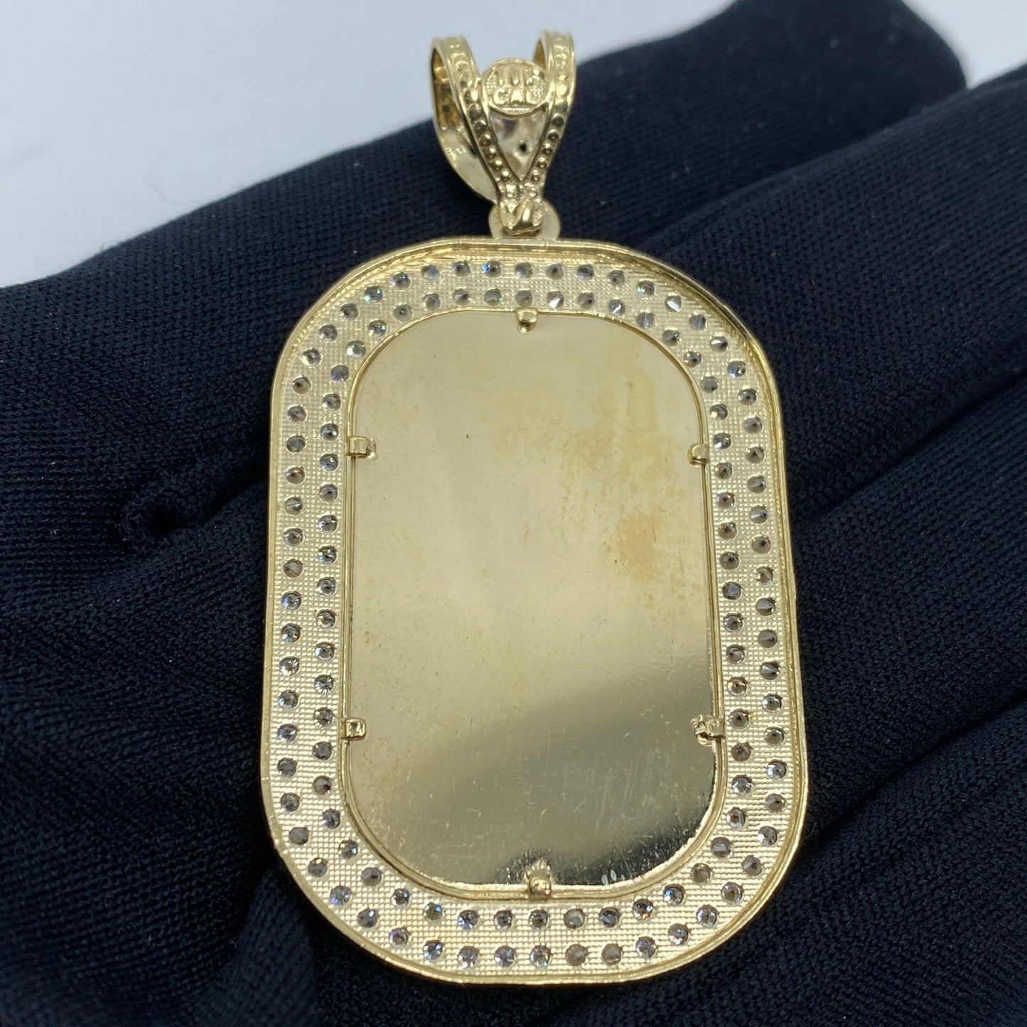 10K Rounded Rectangle Picture Photo Pendant
