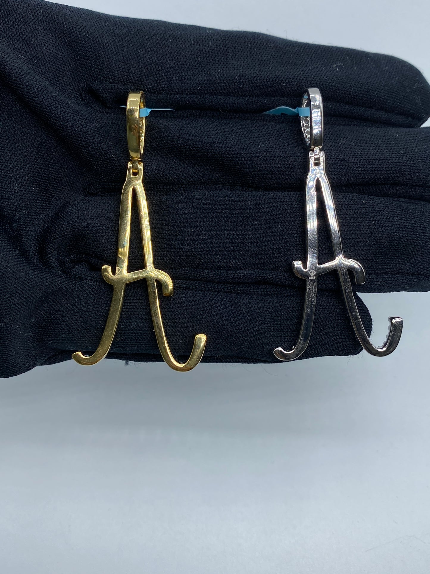 14k Initial A Large Script Pendant