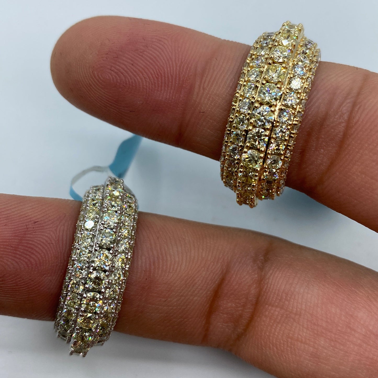 14K California Eternity Diamond Ring 9.4ct
