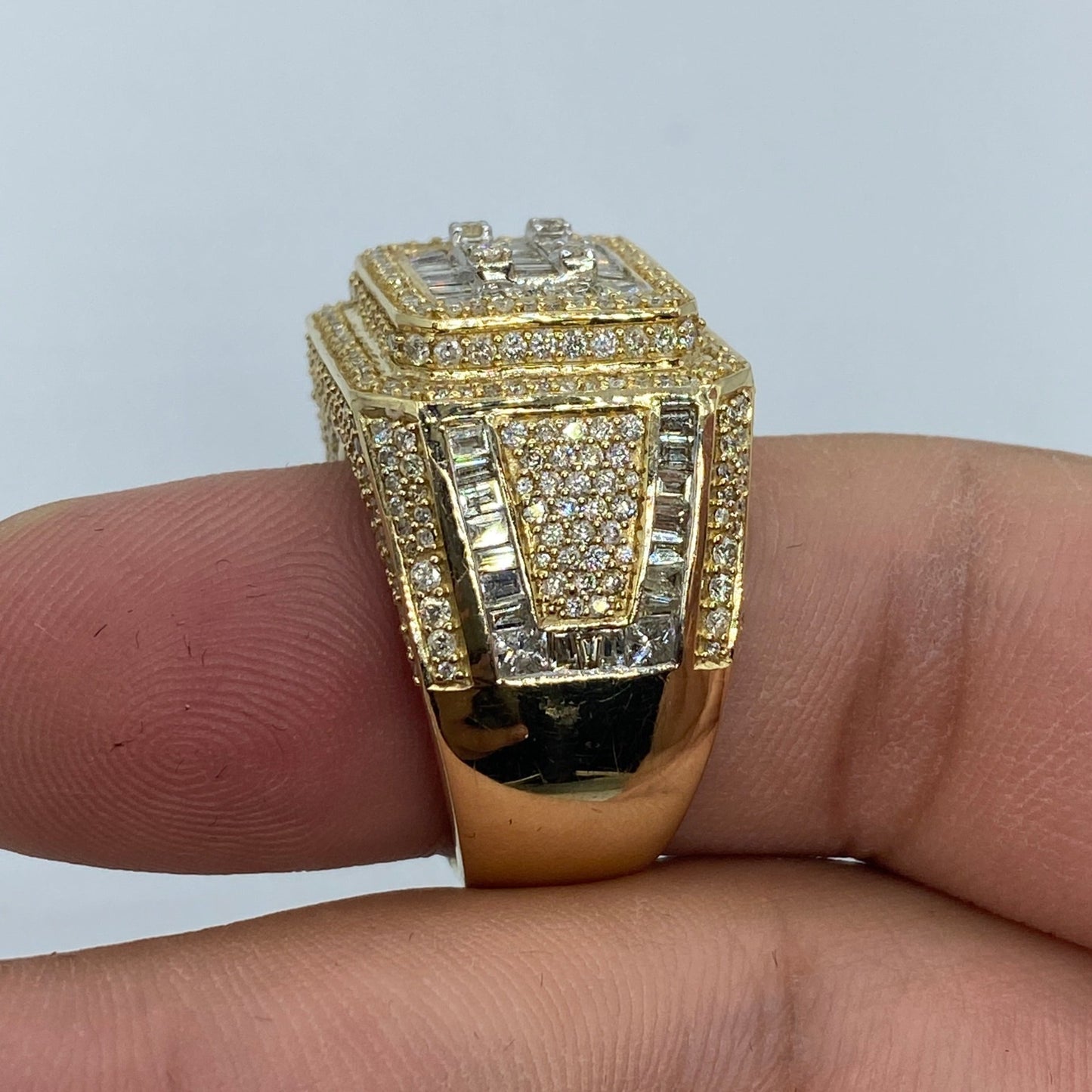 14K 18.4MM Champion Diamond Baguette Ring