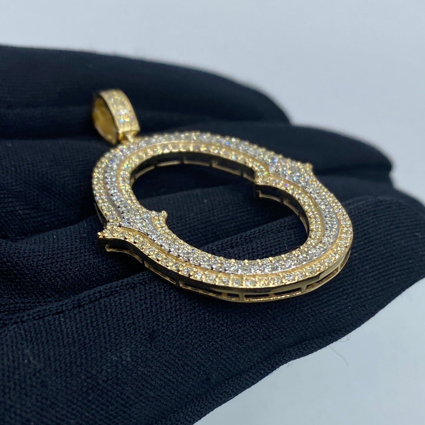 Initial O Old English Pendant