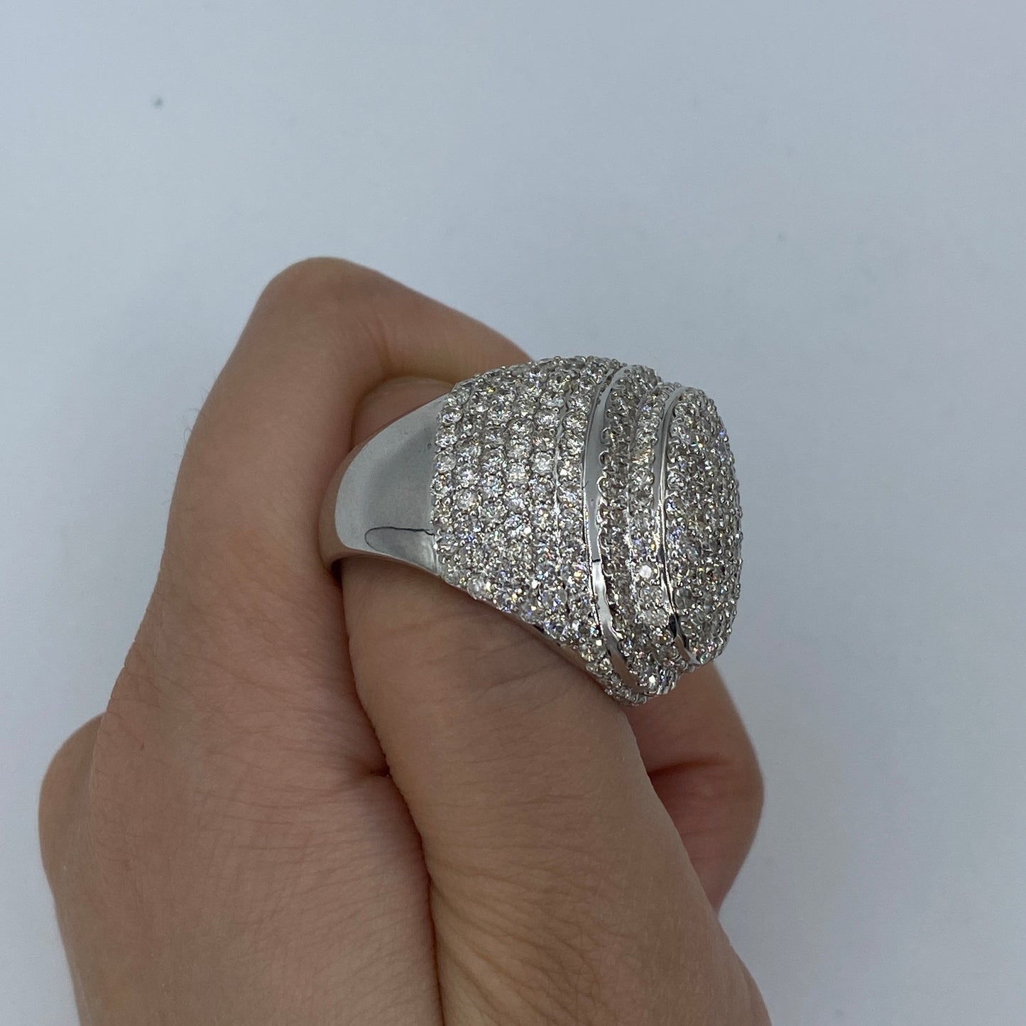 14K Jumbo Crown Diamond Ring