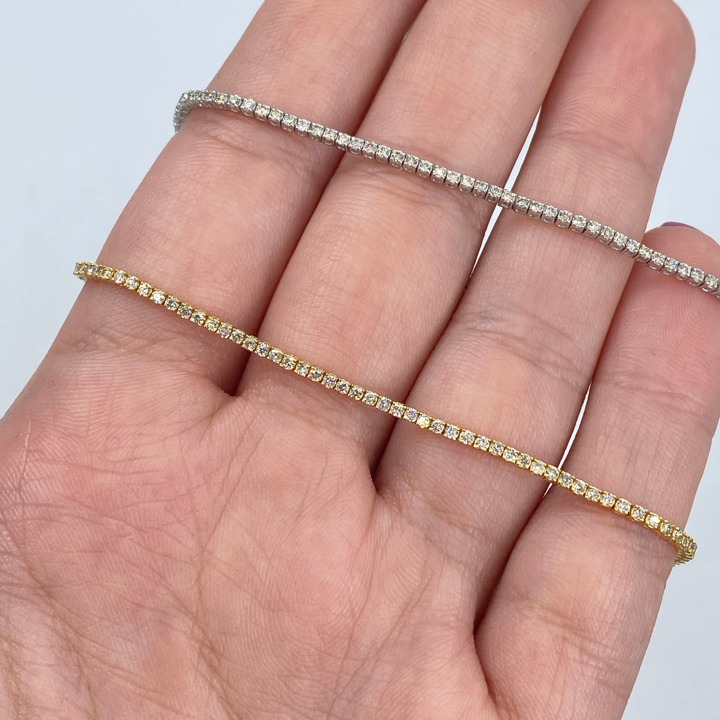 14K 1.5MM Diamond Tennis Bracelet 6.5-7"