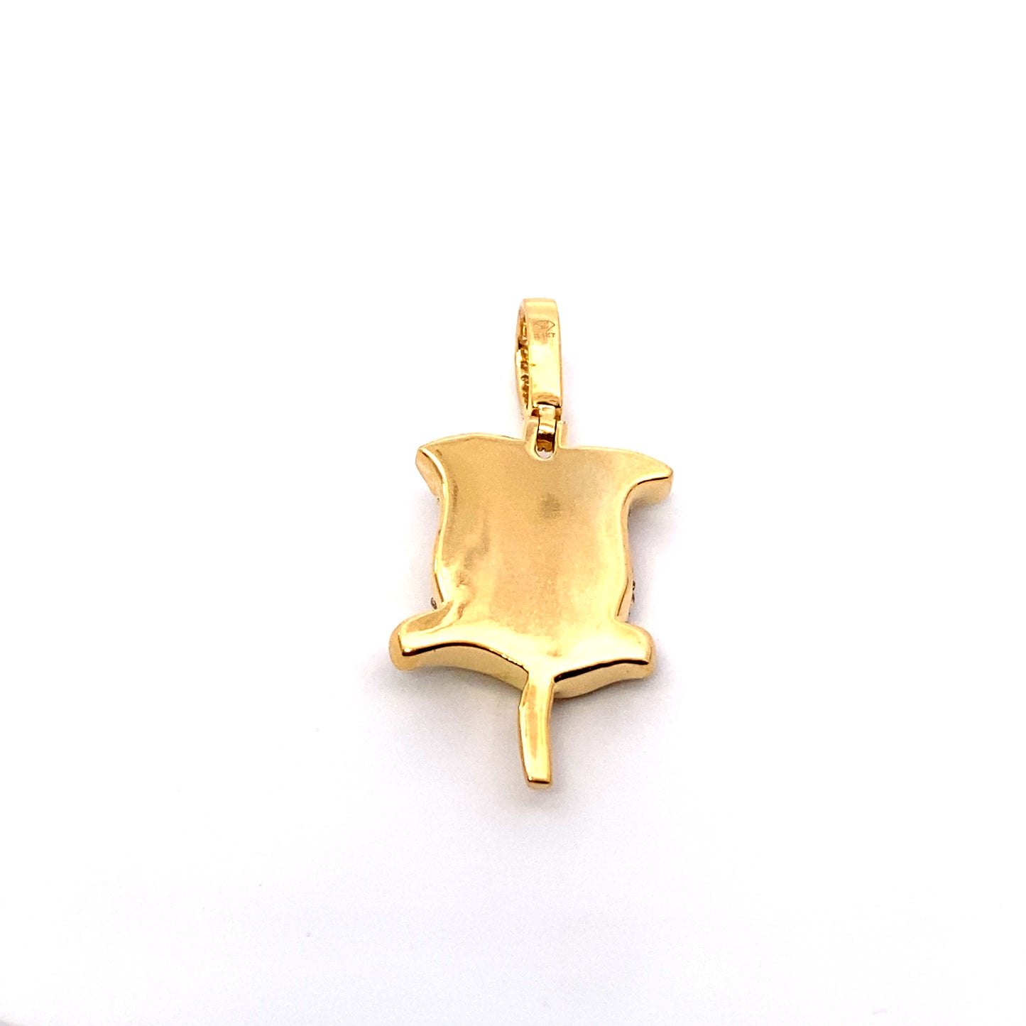 14K Rose Diamond Baguette Pendant