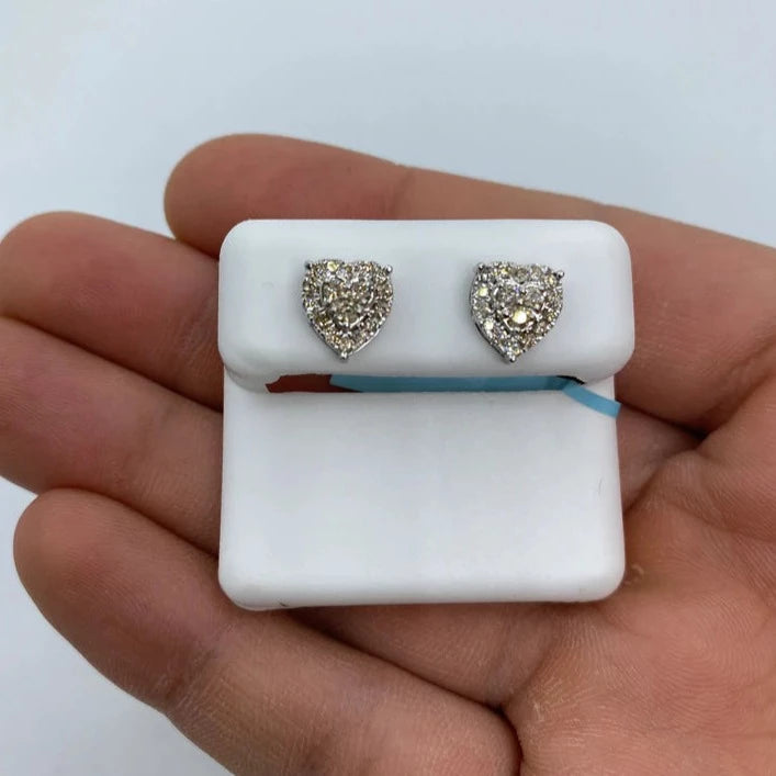 14K Royal Heart Diamond Earrings