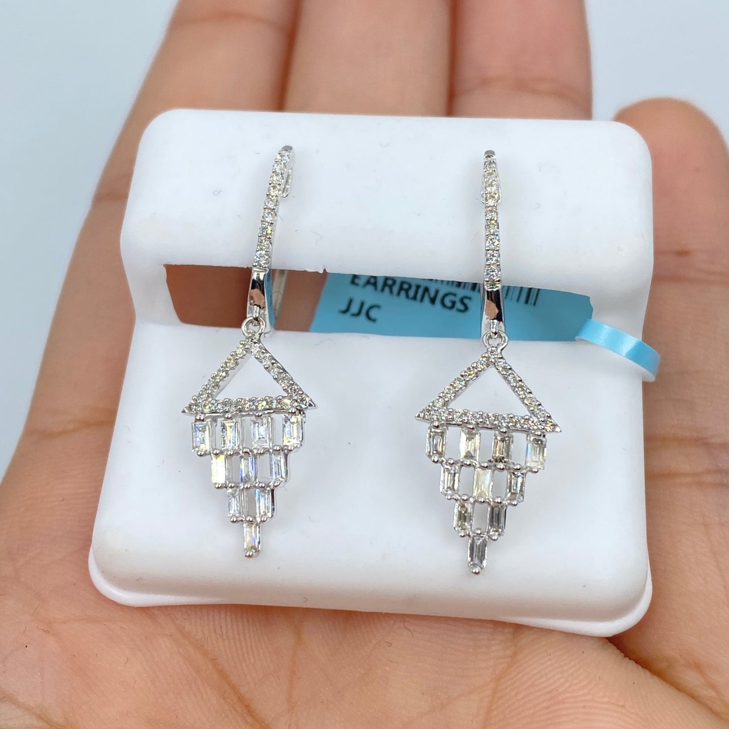 14K Chandelier Diamond Drop Earrings