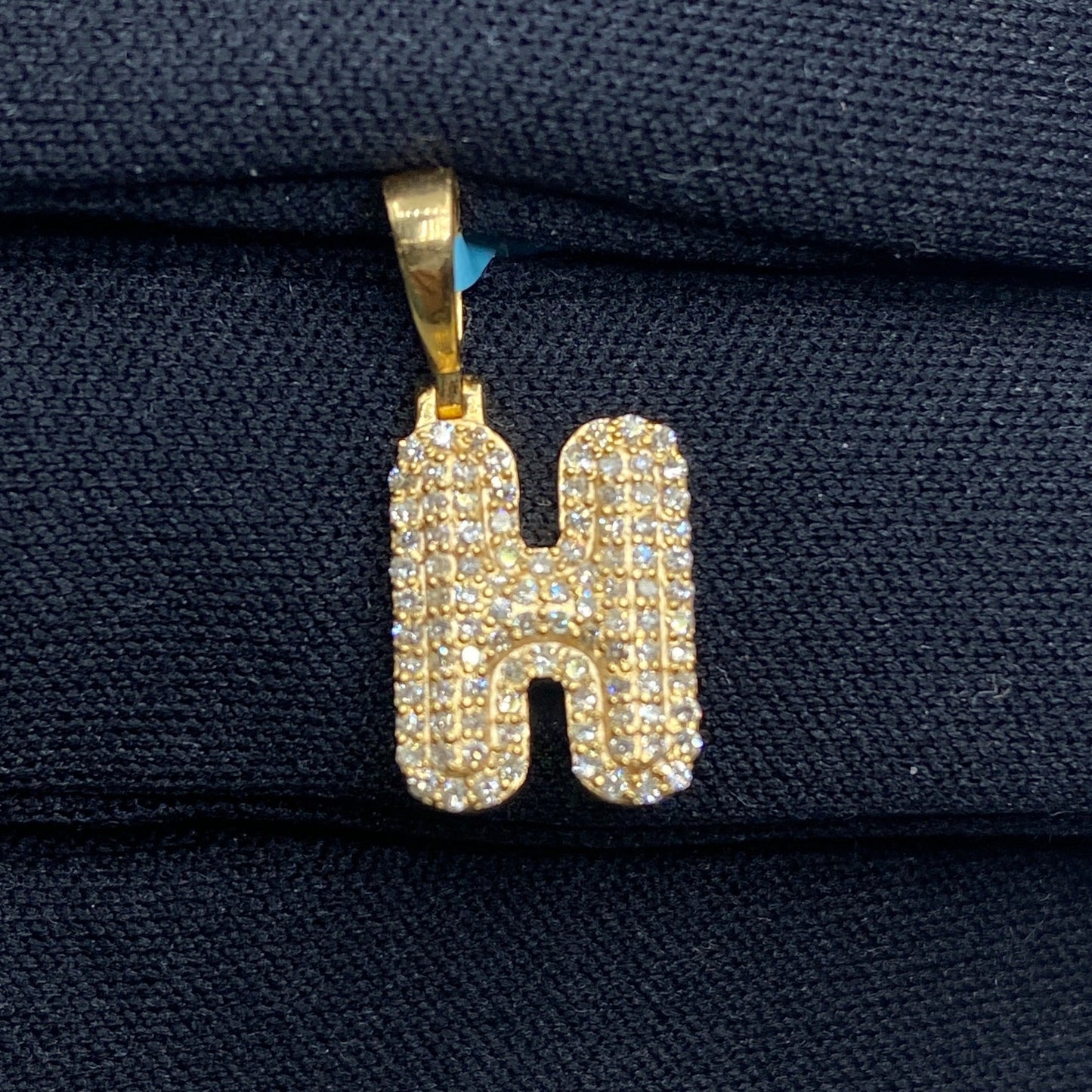 14k Initial H Bubble Pendant