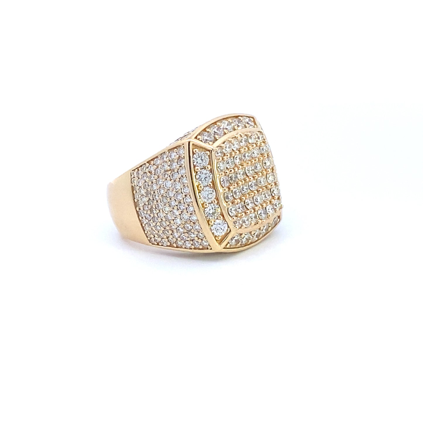 14K Jumbo Square Diamond Ring