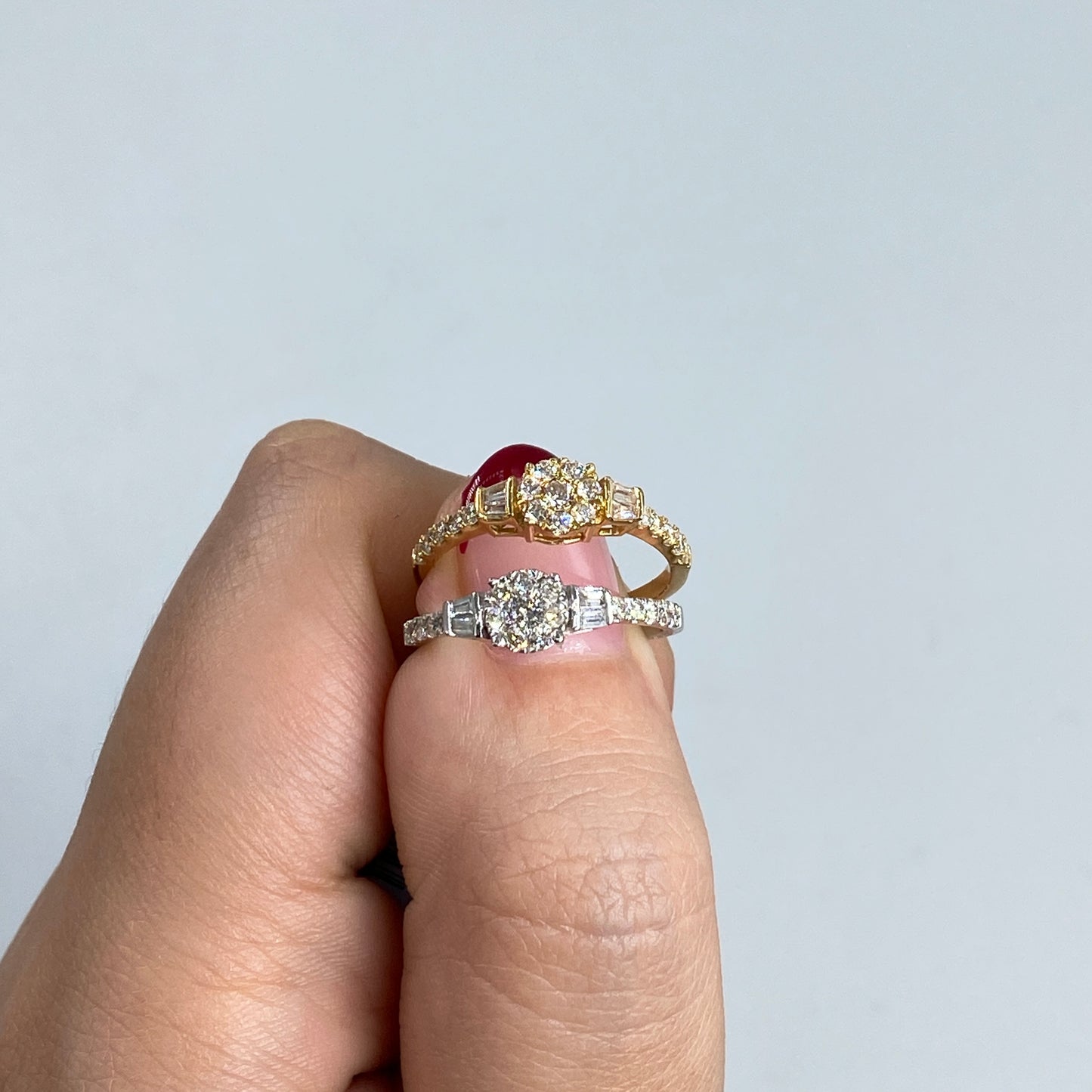 14K Baguette Diamond Unity Engagement Ring