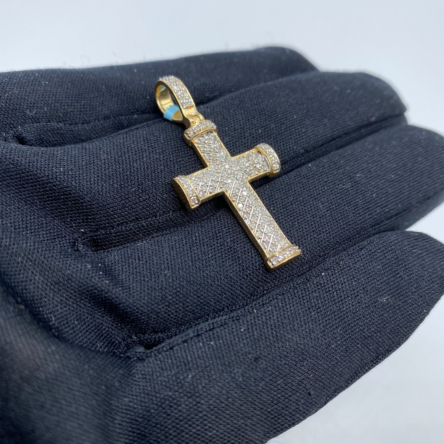 14K Old Latin Cross Diamond Pendant