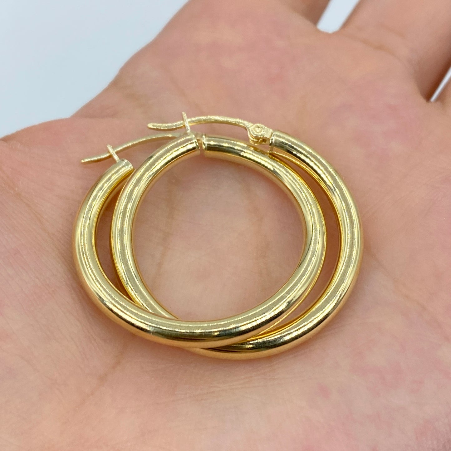 14K Gold Hoop Earrings 3.5MM