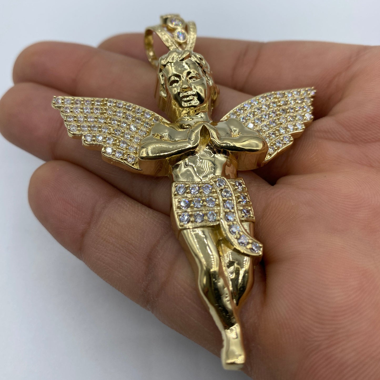 14K Baby Angel Pendant 3.0"