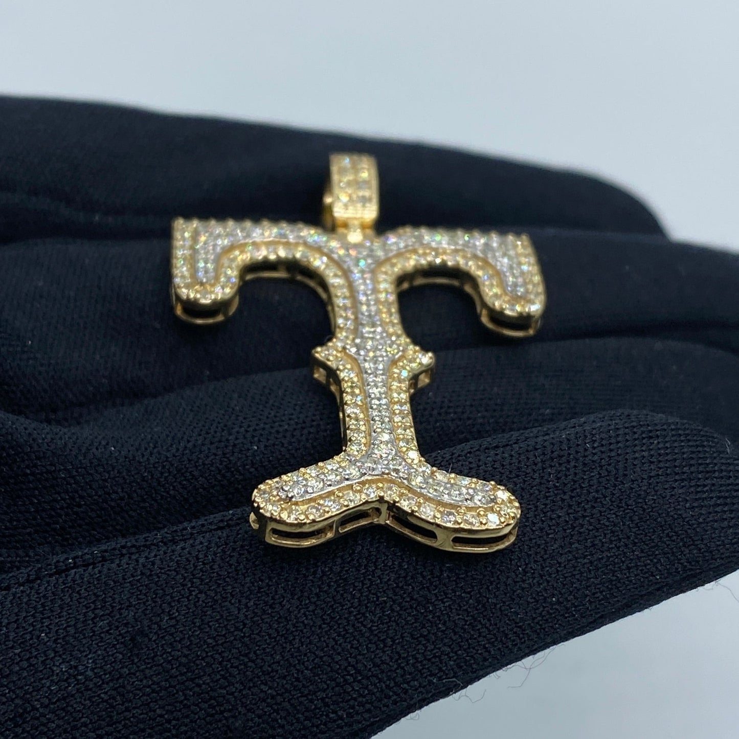 Initial T Old English Pendant