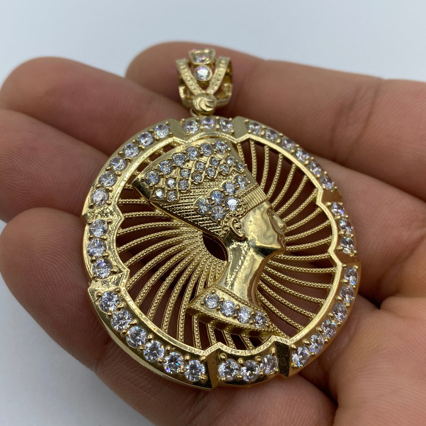 14K Queen Nefertiti Pendant