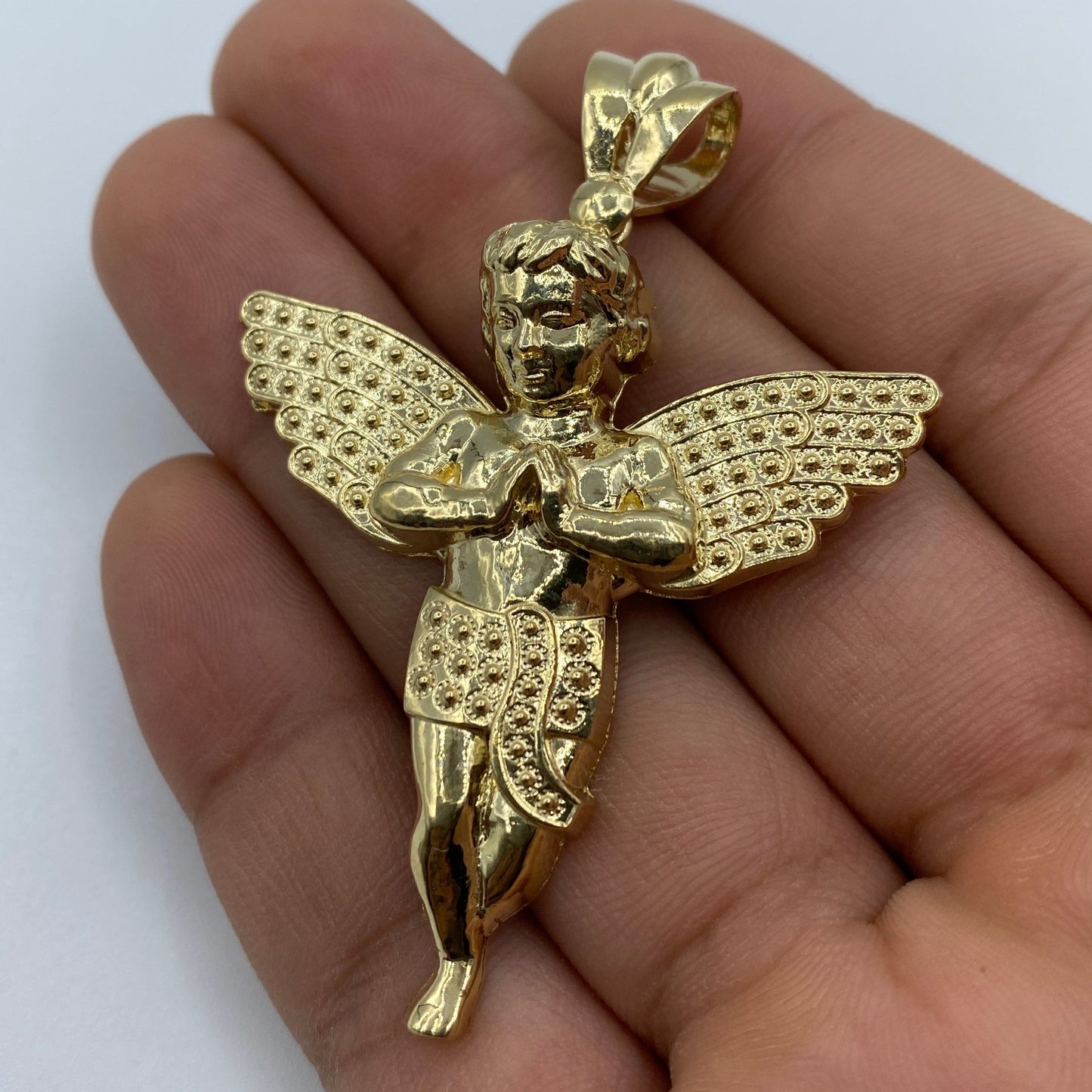14K Baby Angel Pendant 2.5"