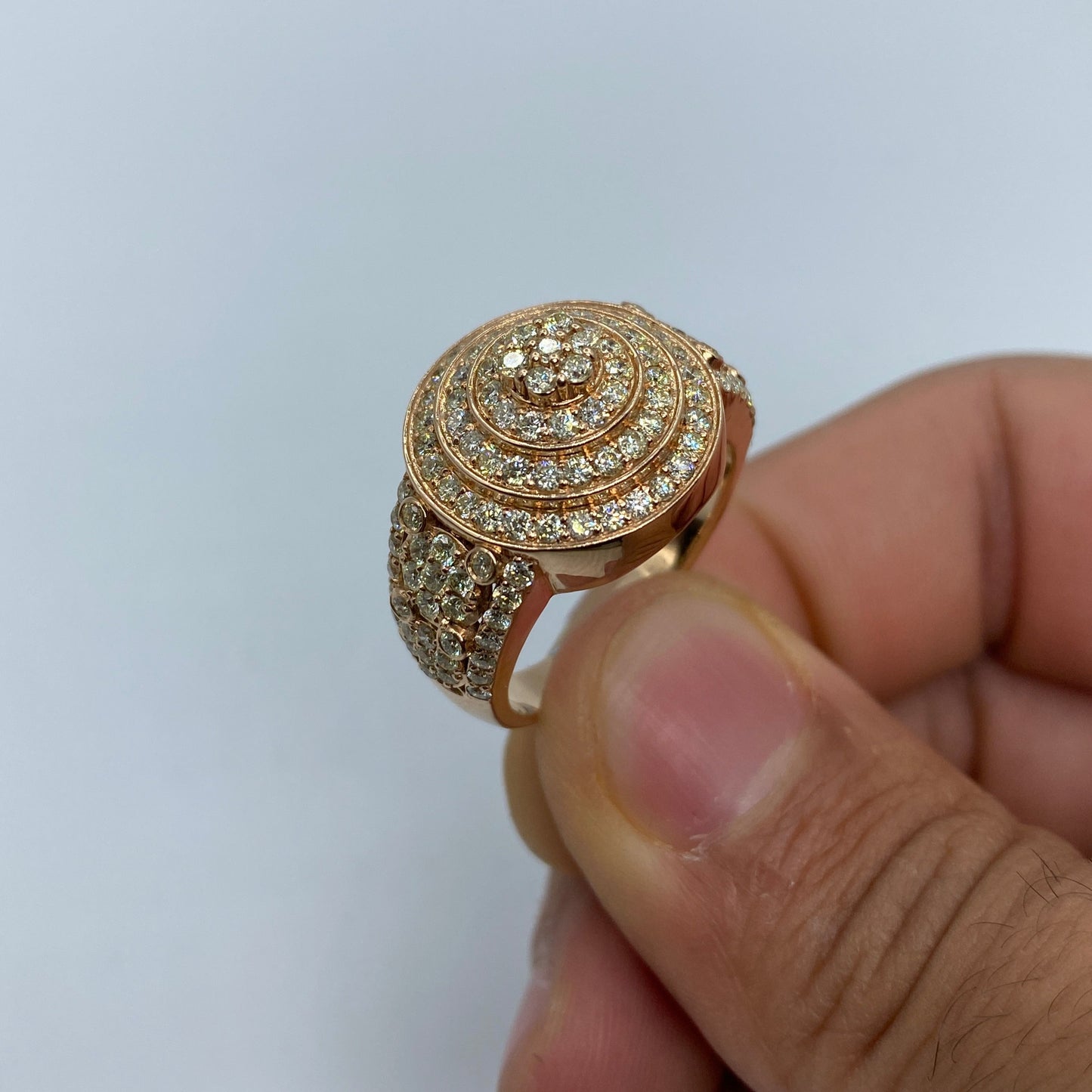 14K Wave Diamond Ring