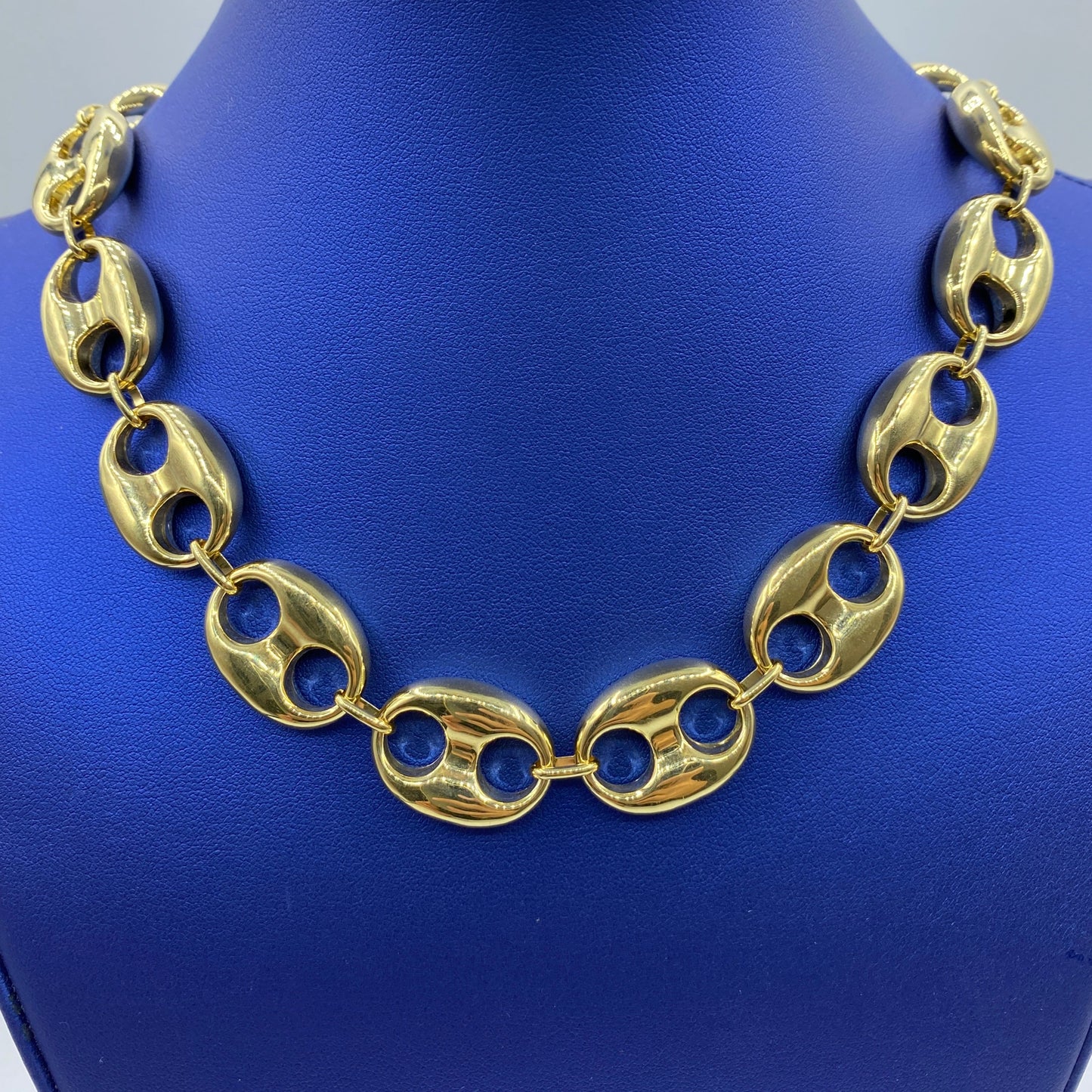 14K Puffed Mariner Link Chain