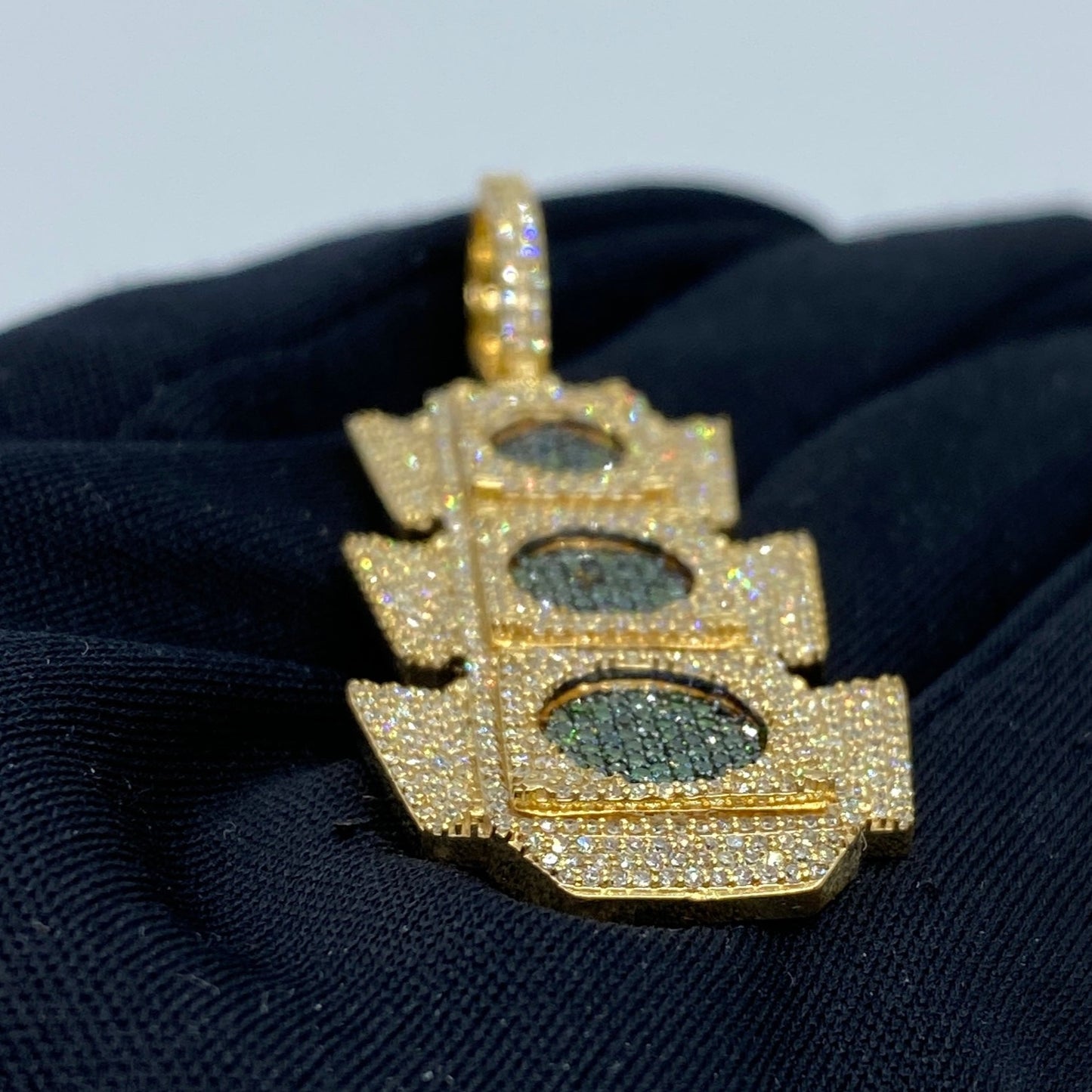 Traffic Light Diamond Pendant