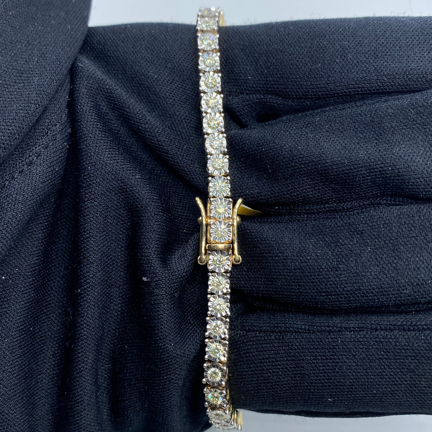 10K 4.5MM Tennis Diamond Bracelet 7.5"