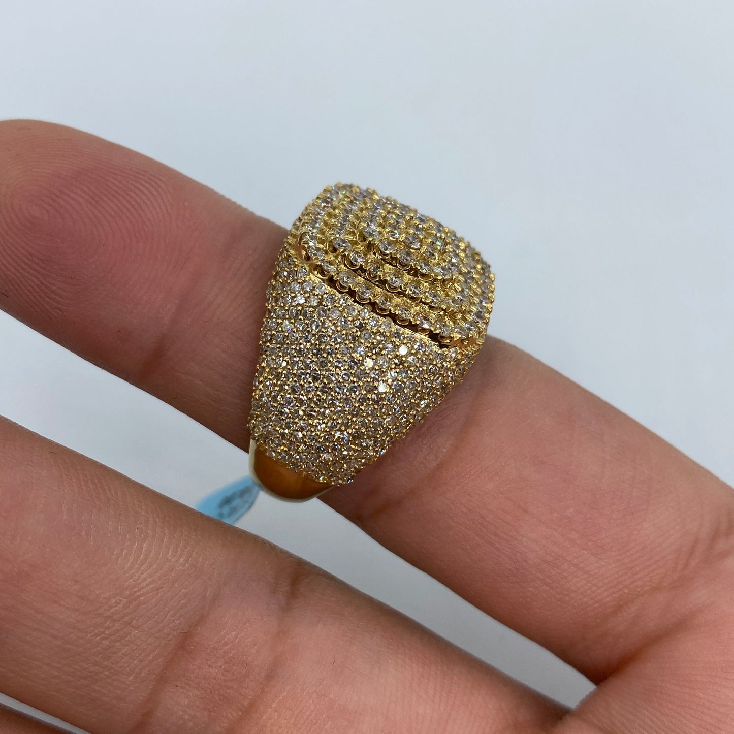 14K Rounded Square Diamond Ring