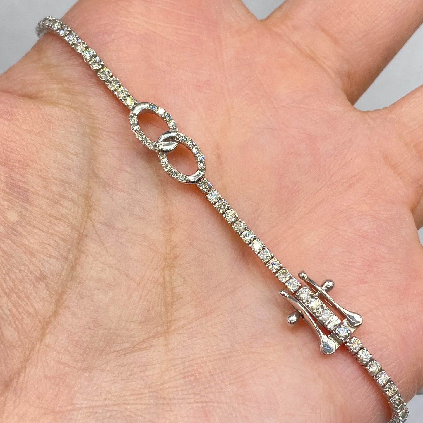 10K Cuff Tennis Bracelet 7"