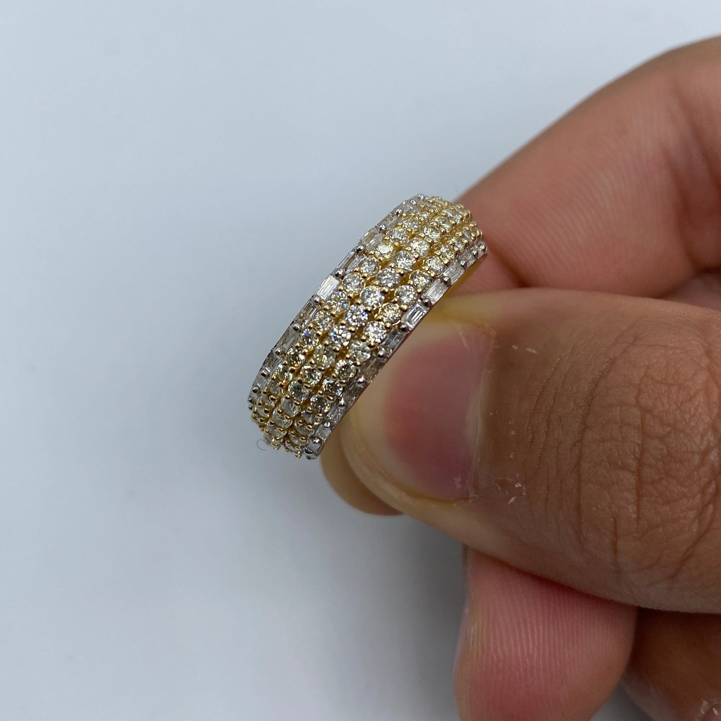 14K Diamond Baguette California Ring