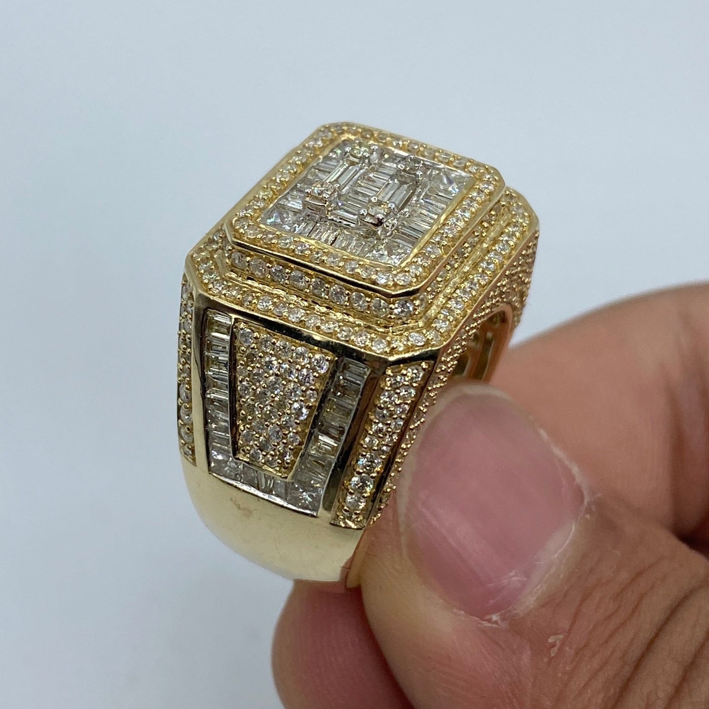 14K 18.4MM Champion Diamond Baguette Ring