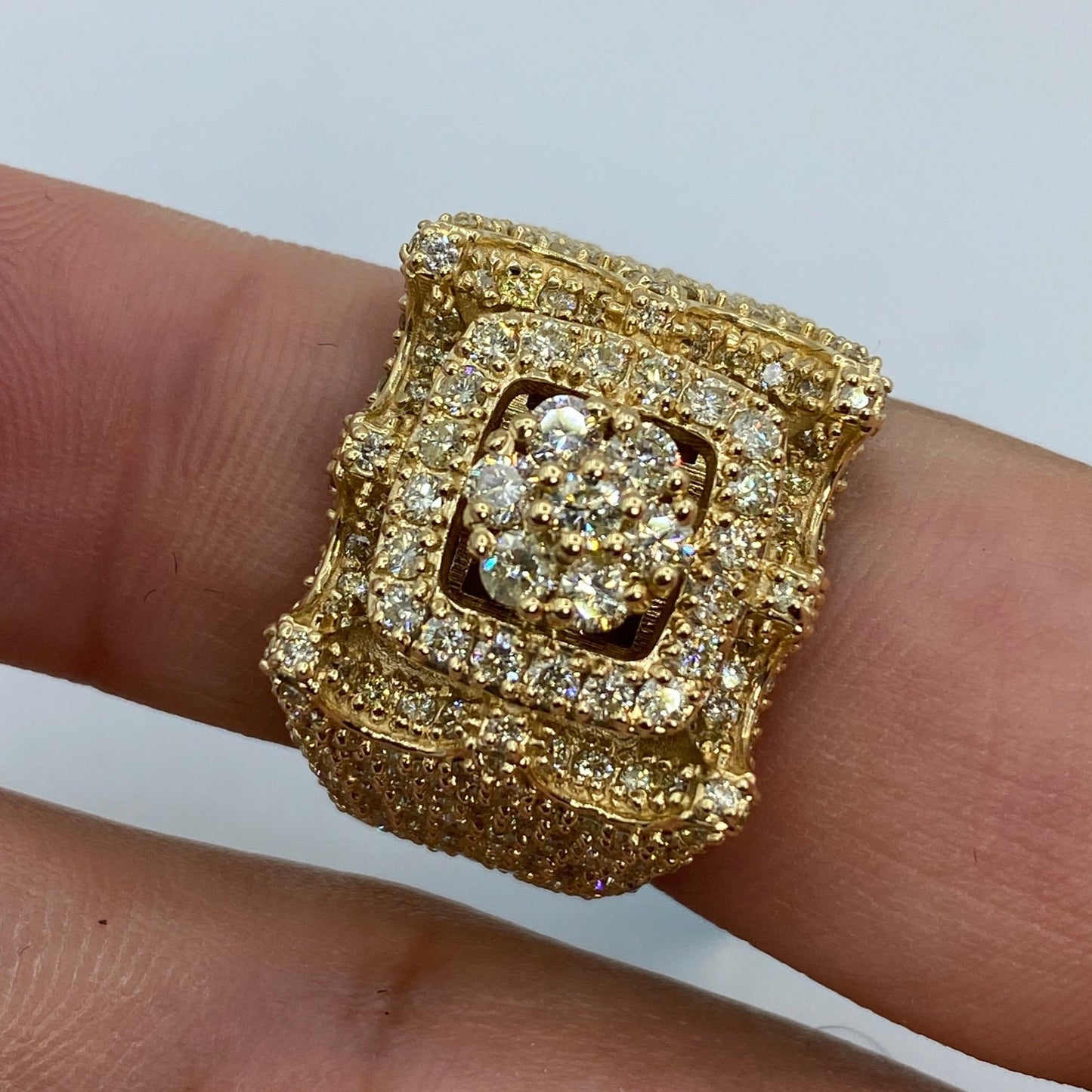 14K Tower Diamond Ring