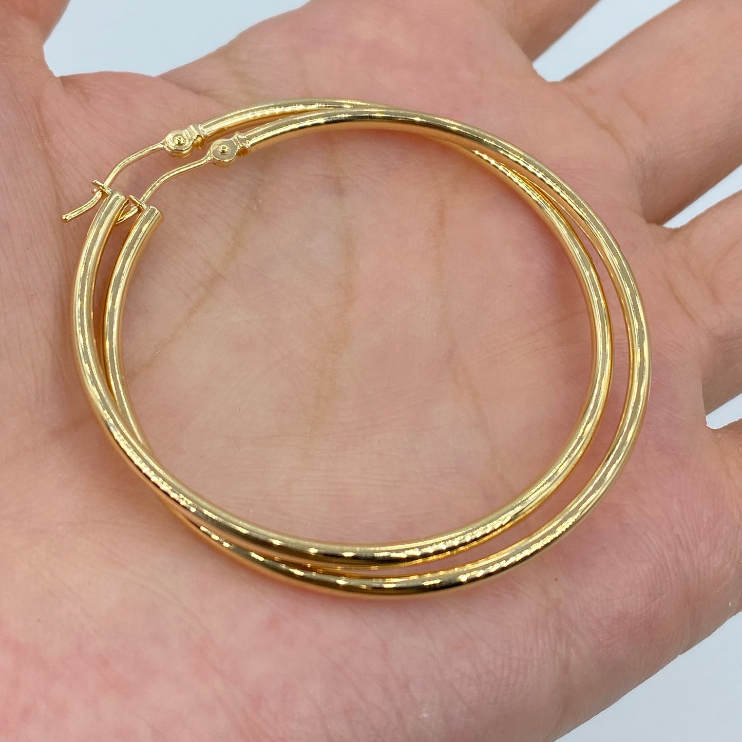 14K 2MM Gold Hoop Earrings