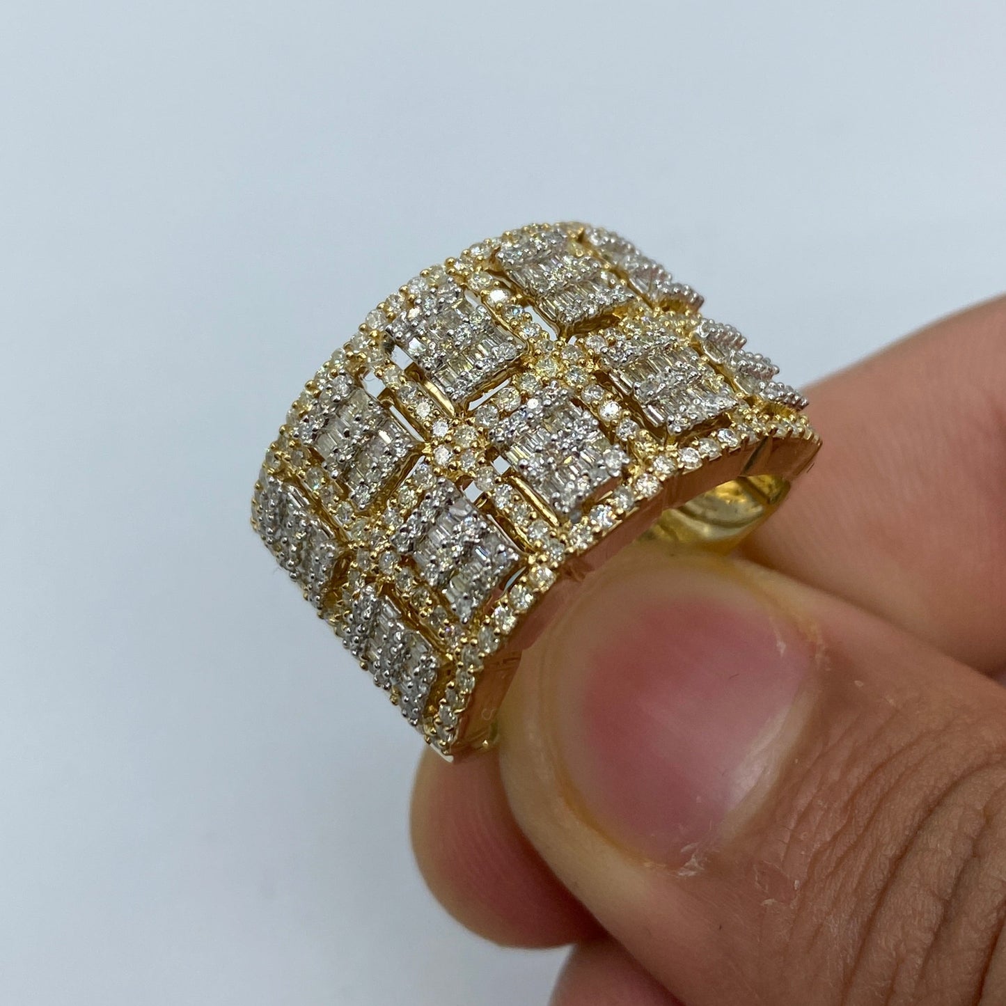 14K French Dual Diamond Baguette Ring