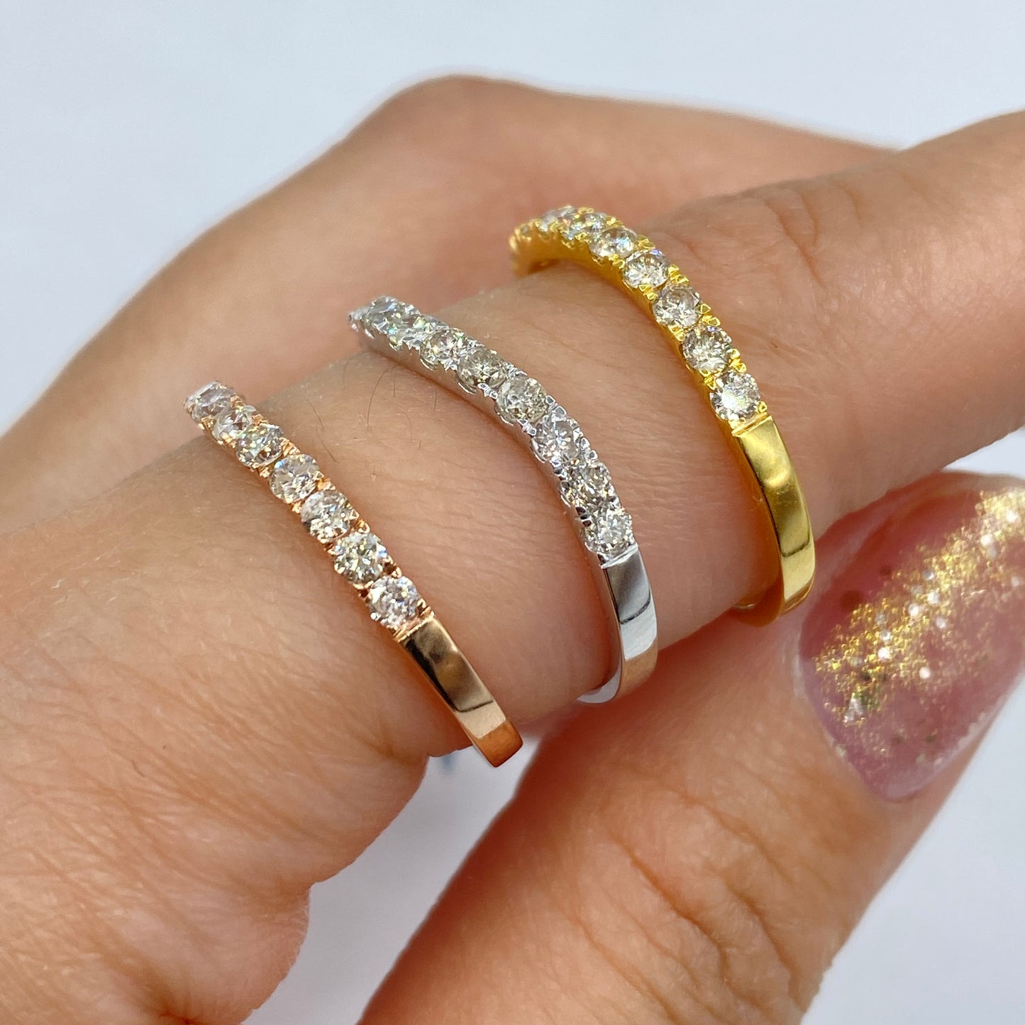14K Pave Stacking Diamond Ring