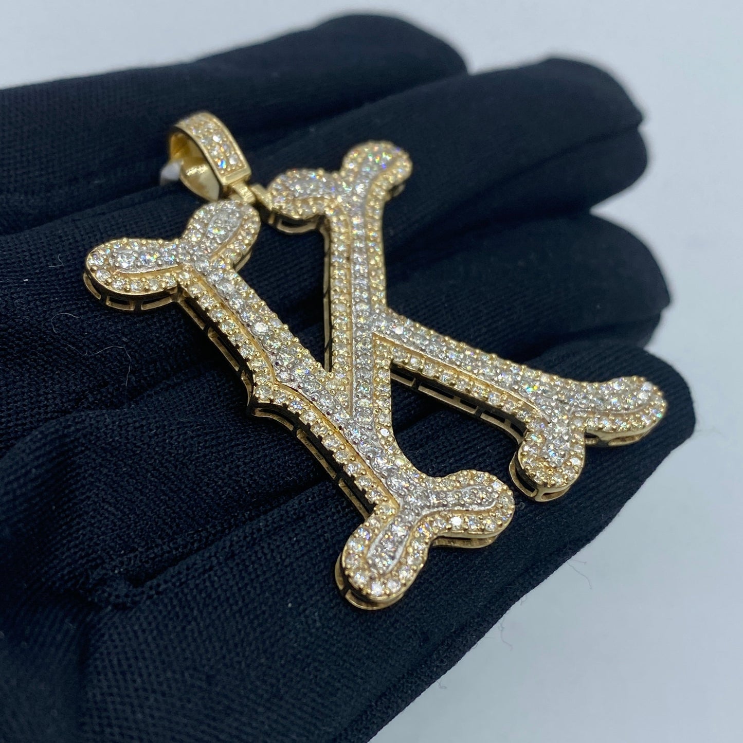 Initial K Old English Pendant