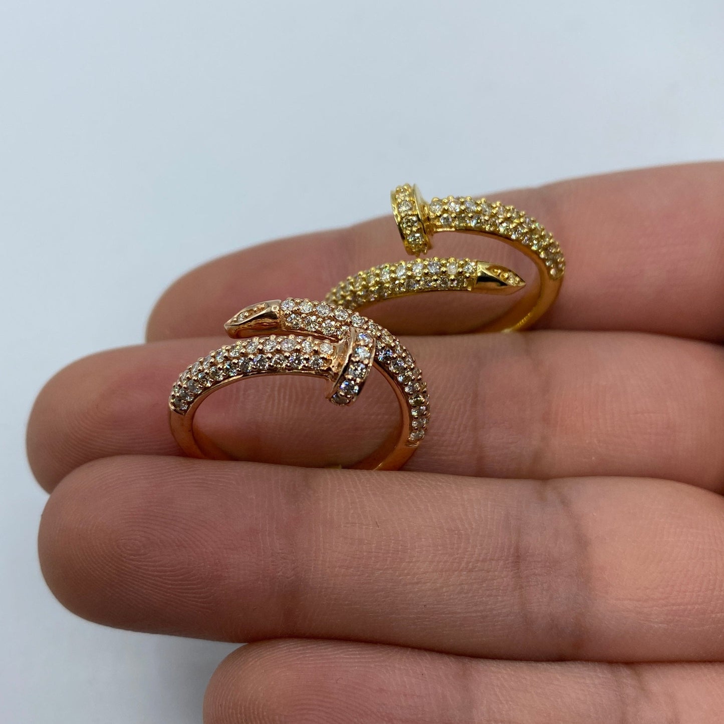 10K Nail Diamond Ring