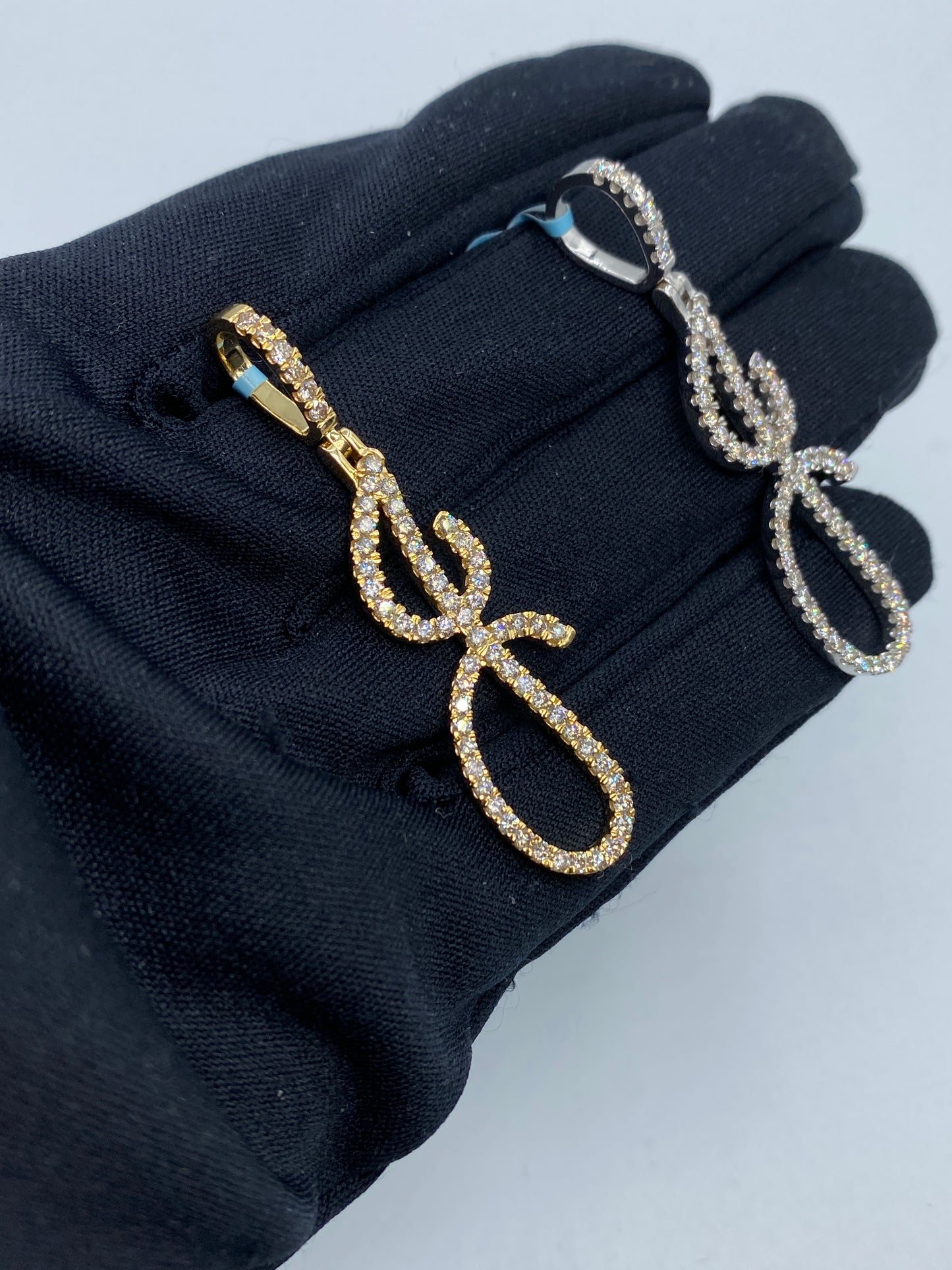 14k Initial J Large Script Pendant