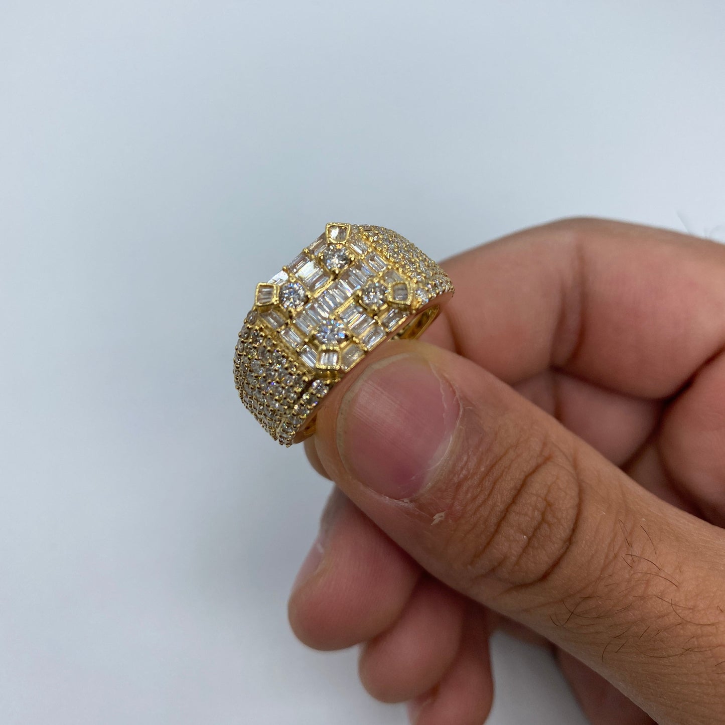 14K Sahara Diamond Baguette Ring 3.9ct