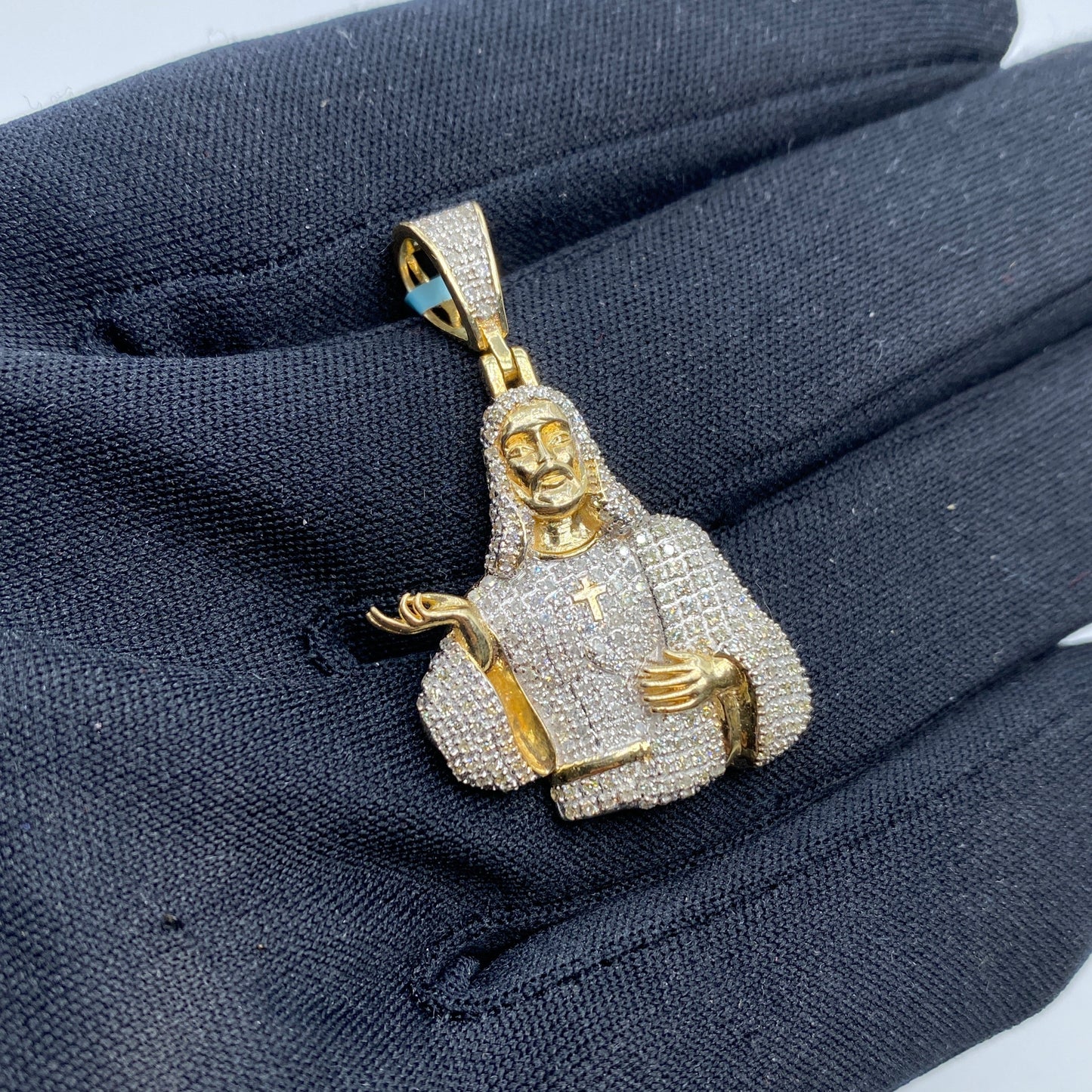 14K Jesus Christ Diamond Pendant