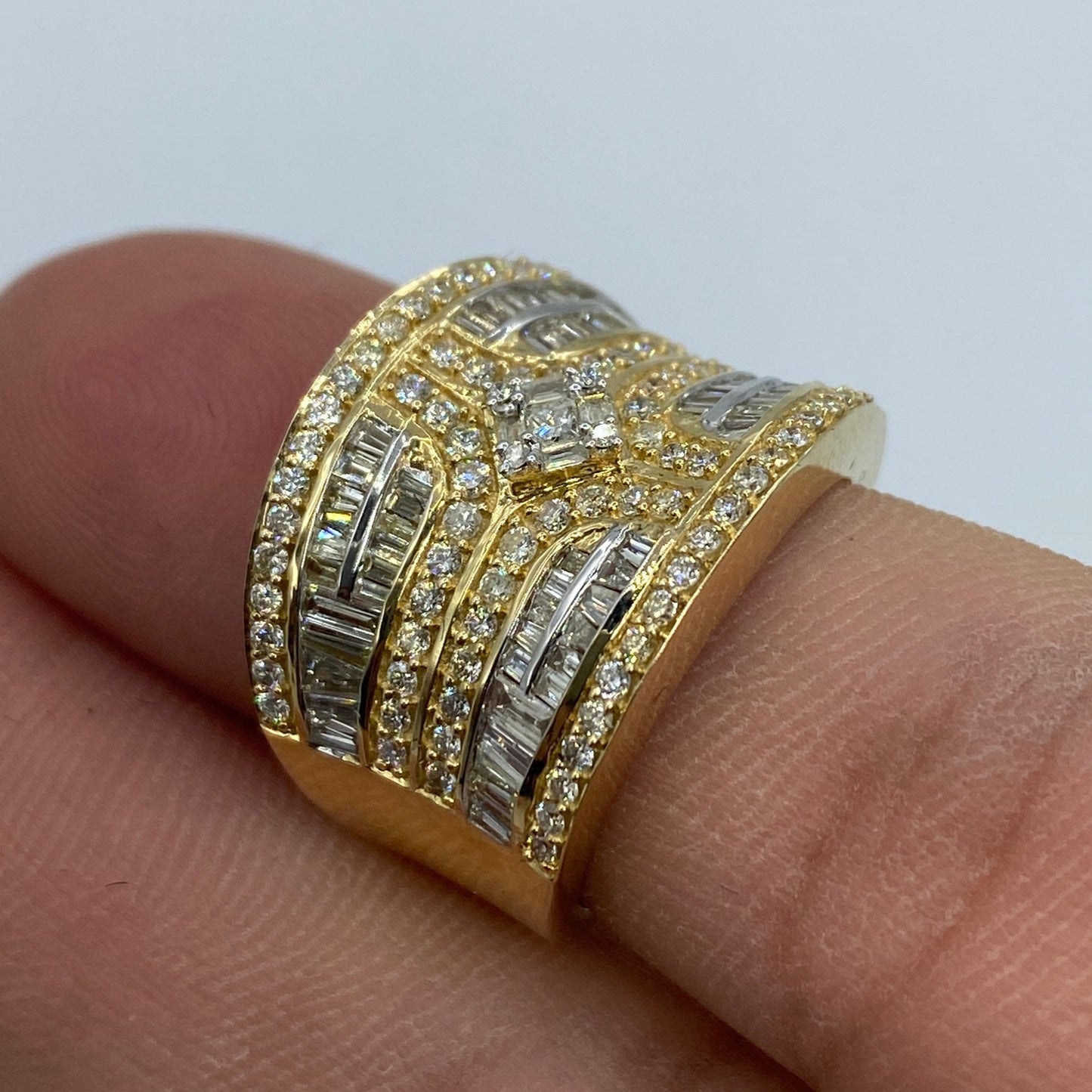 14K Champion Diamond Baguette Ring
