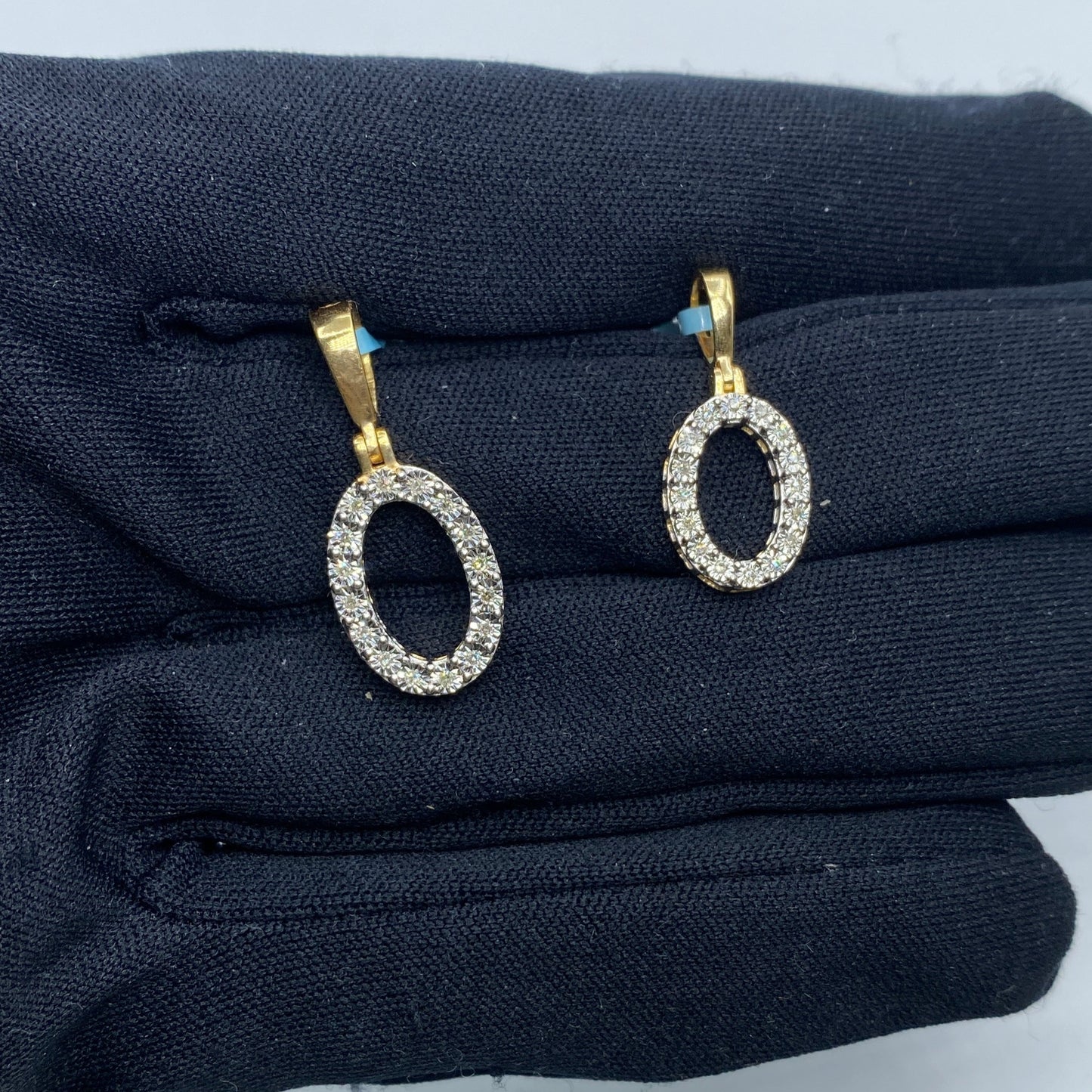 14k Single Stone Initial O Pendant
