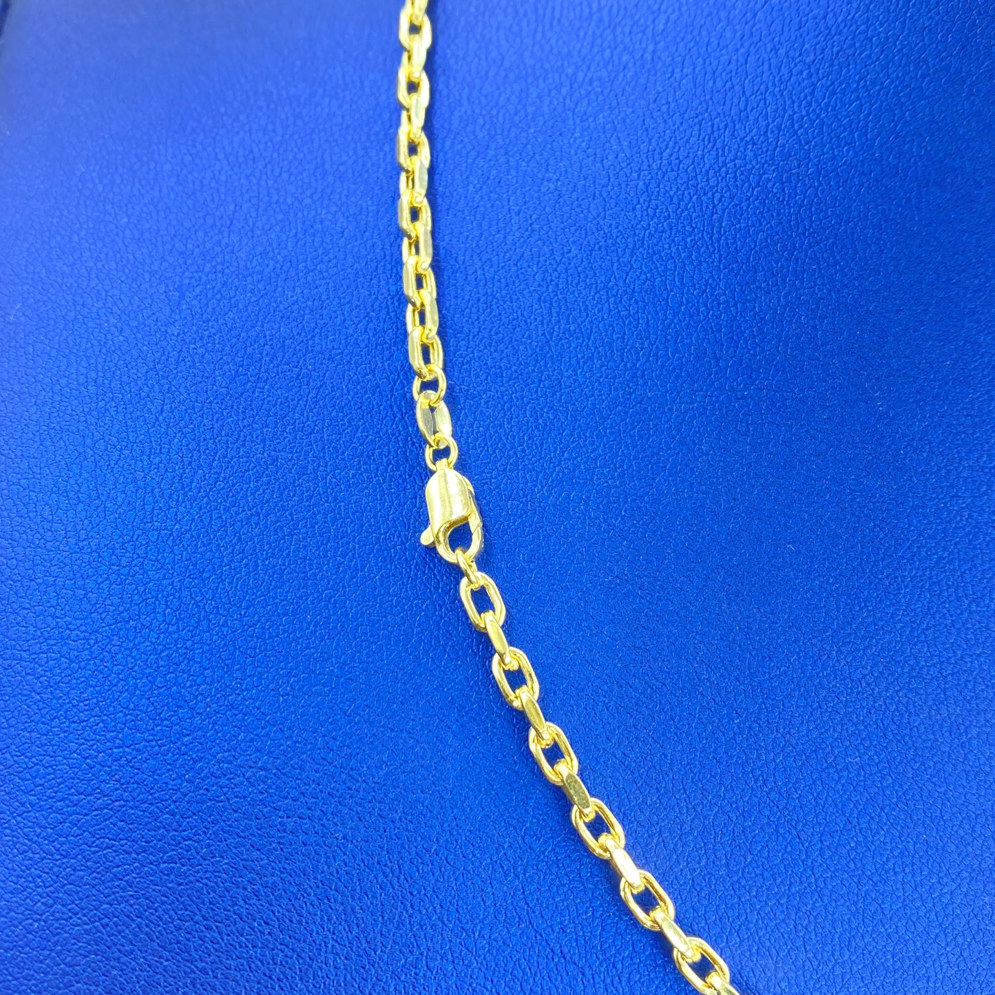 14K 3MM Rolo Paperclip Link Chain 18"