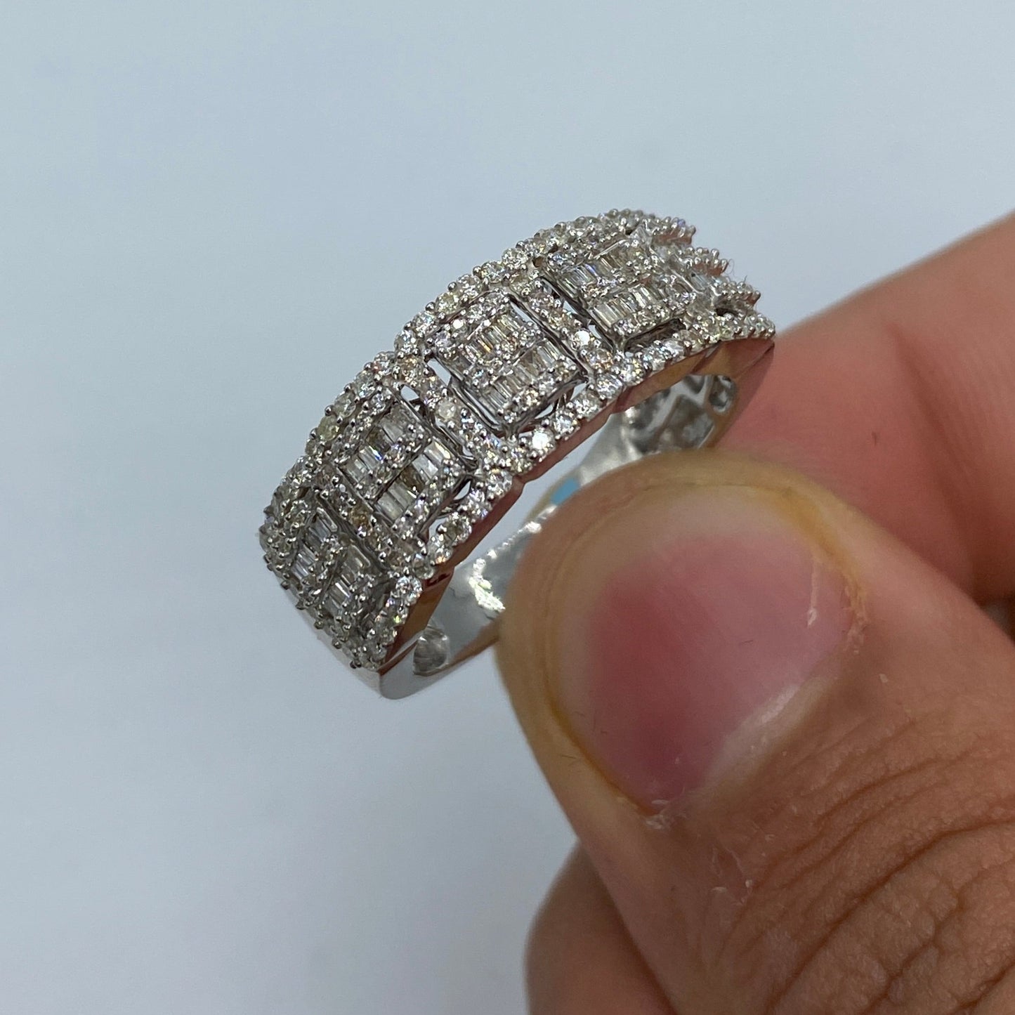 14K French Diamond Baguette Ring