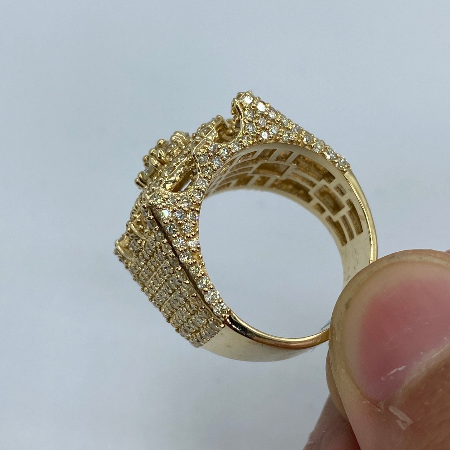 14K Tower Diamond Ring